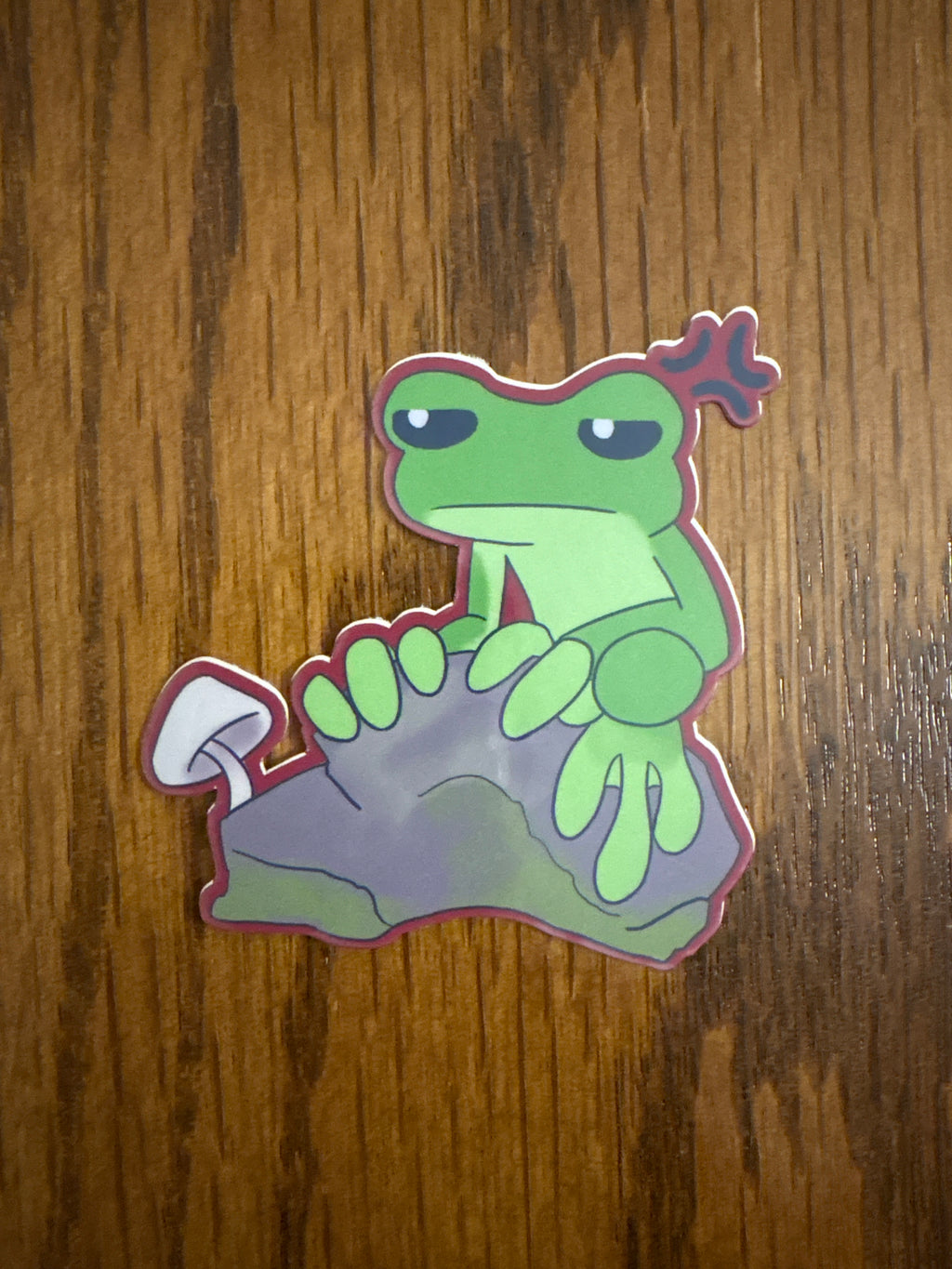 Annoyed Frog - Premium Vinyl Decorative Sticker