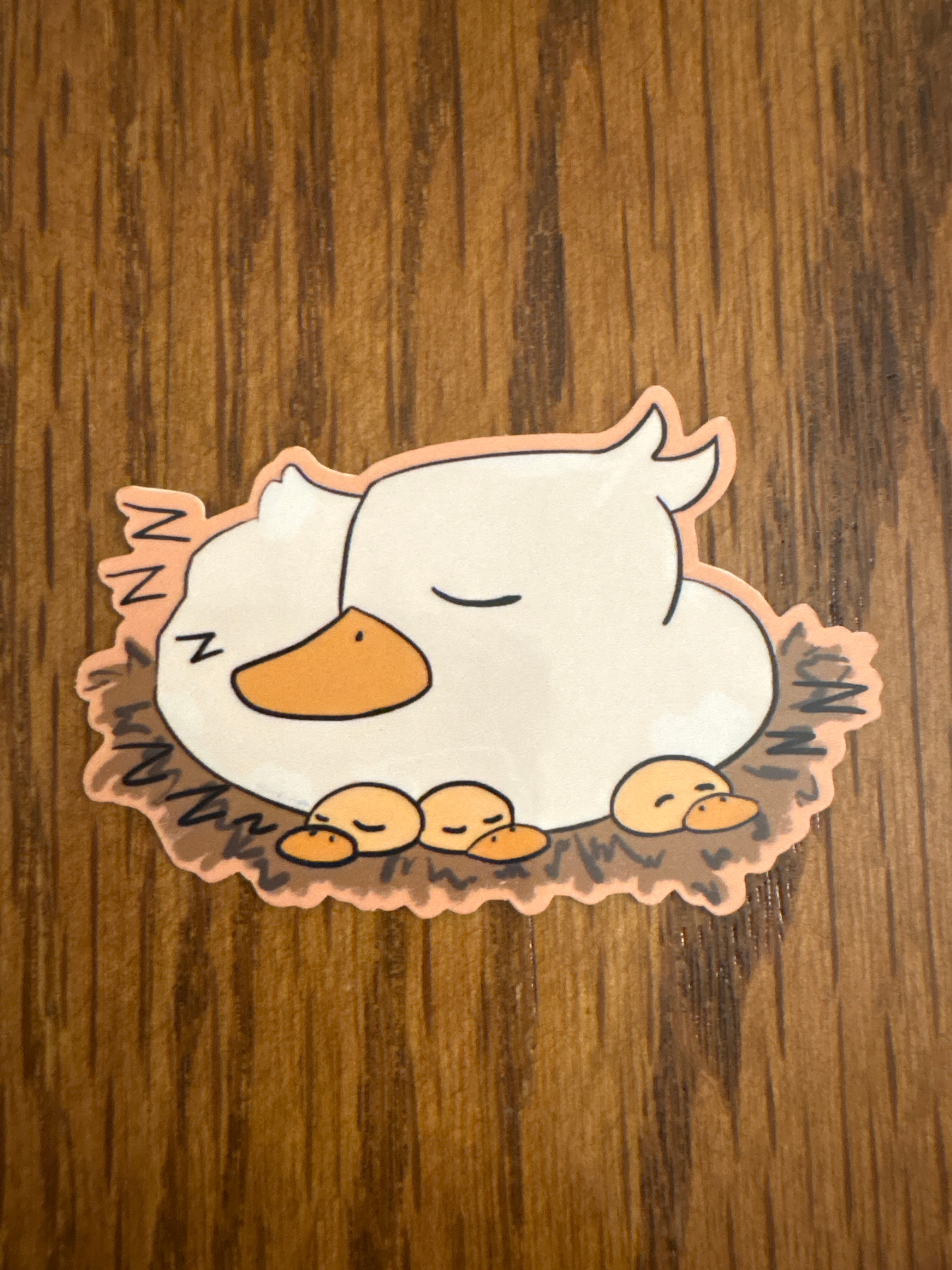 Sleeping Duck - Premium Vinyl Decorative Sticker