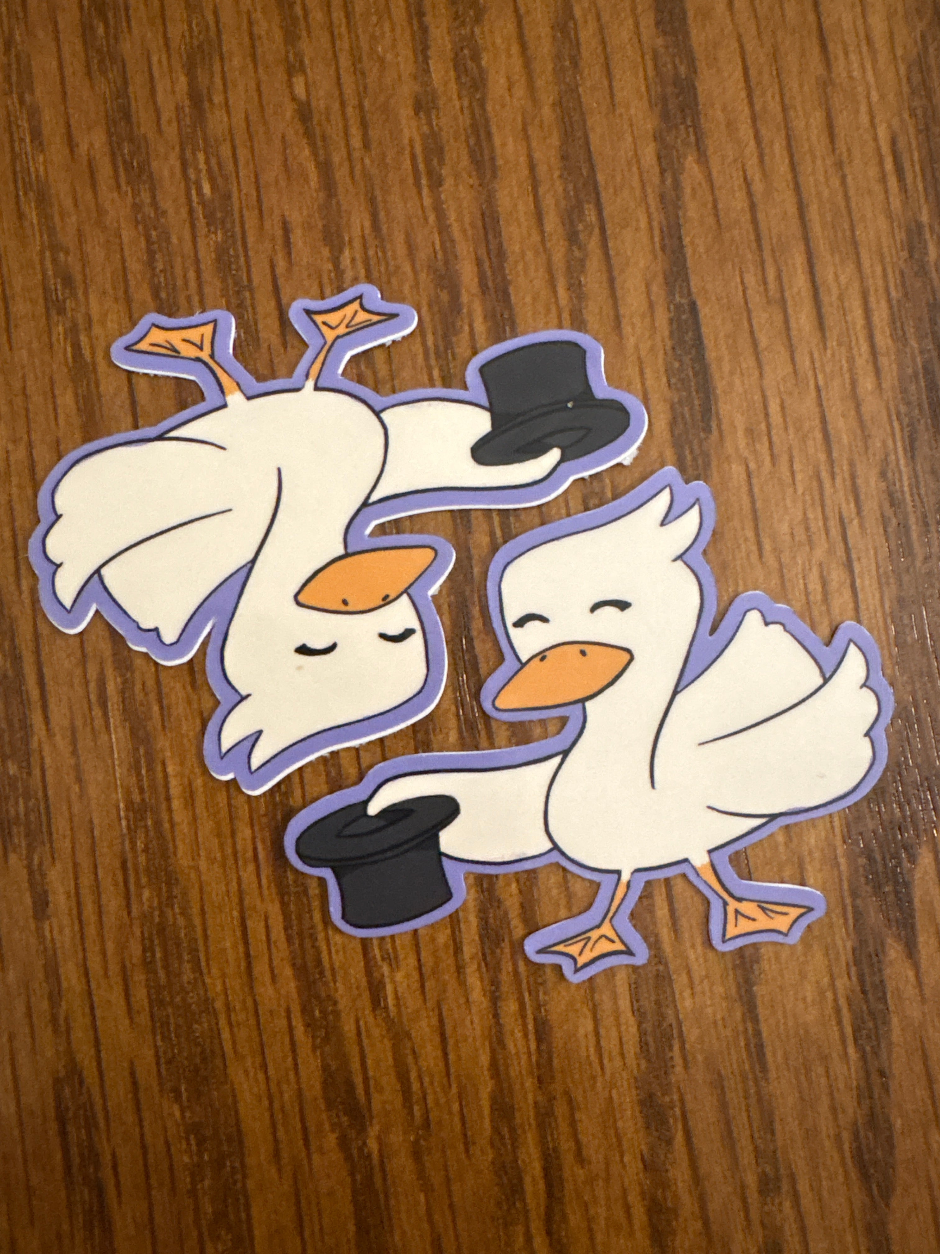 Top hat Duck - Premium Vinyl Decorative Sticker