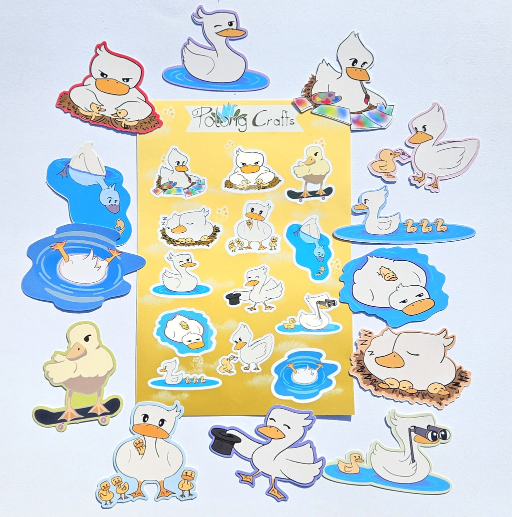 Ducks stickers ~ Original hand designed premium vinyl