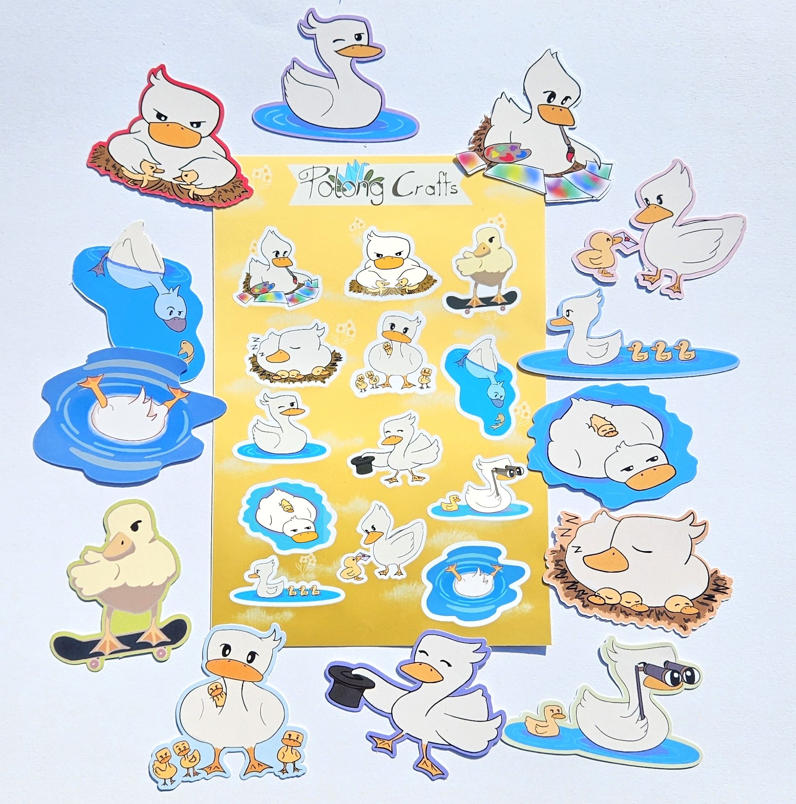 Ducks stickers ~ Original hand designed premium vinyl