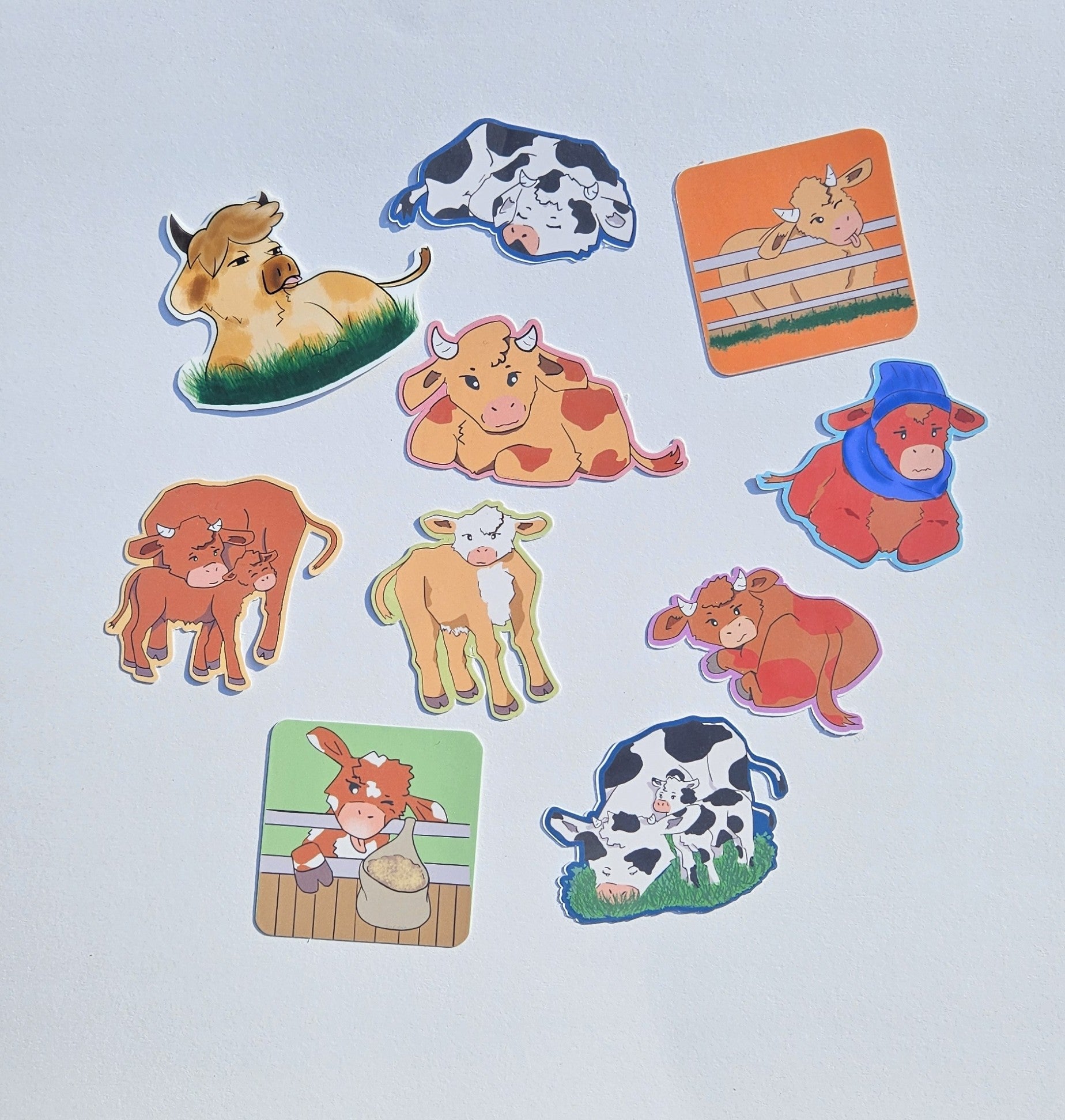 Cows stickers ~ Original hand designed premium vinyl