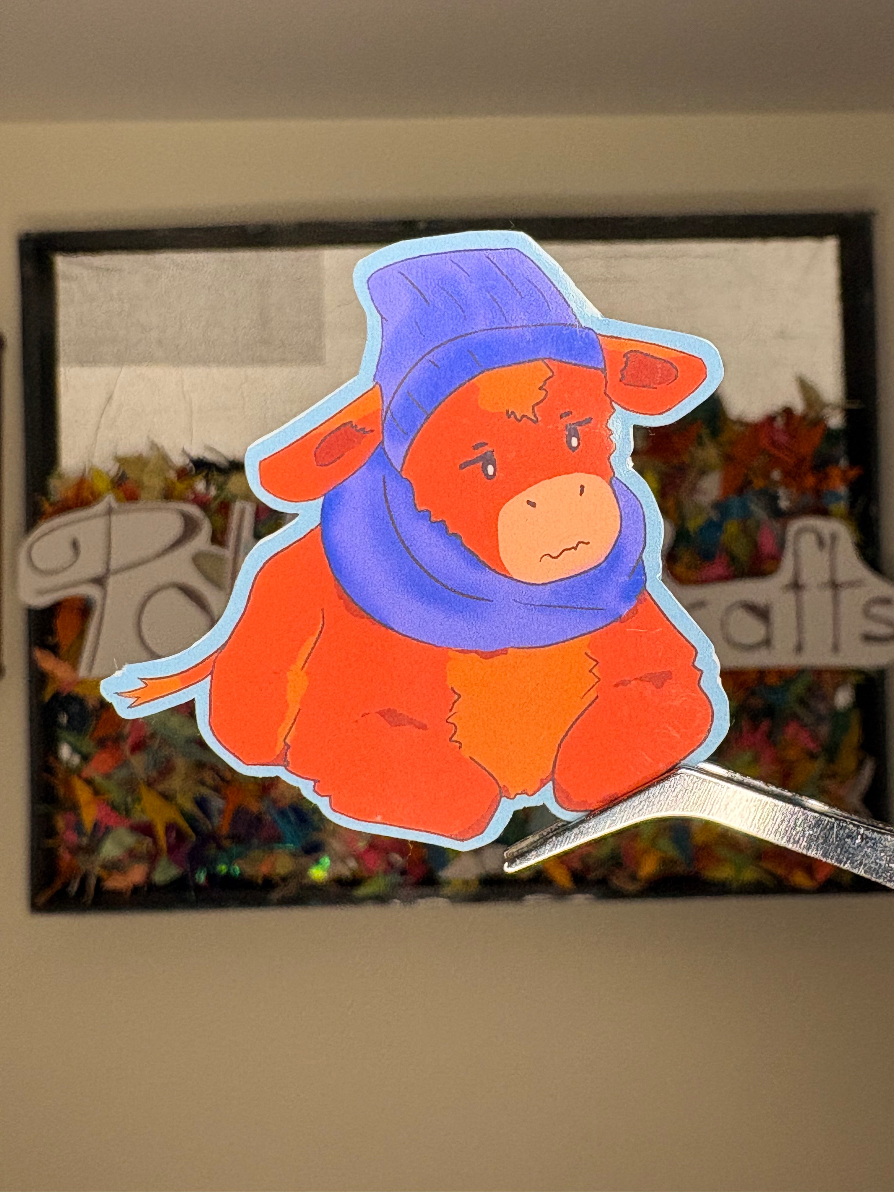 Beanie the Bovine - Premium Vinyl Decorative Sticker