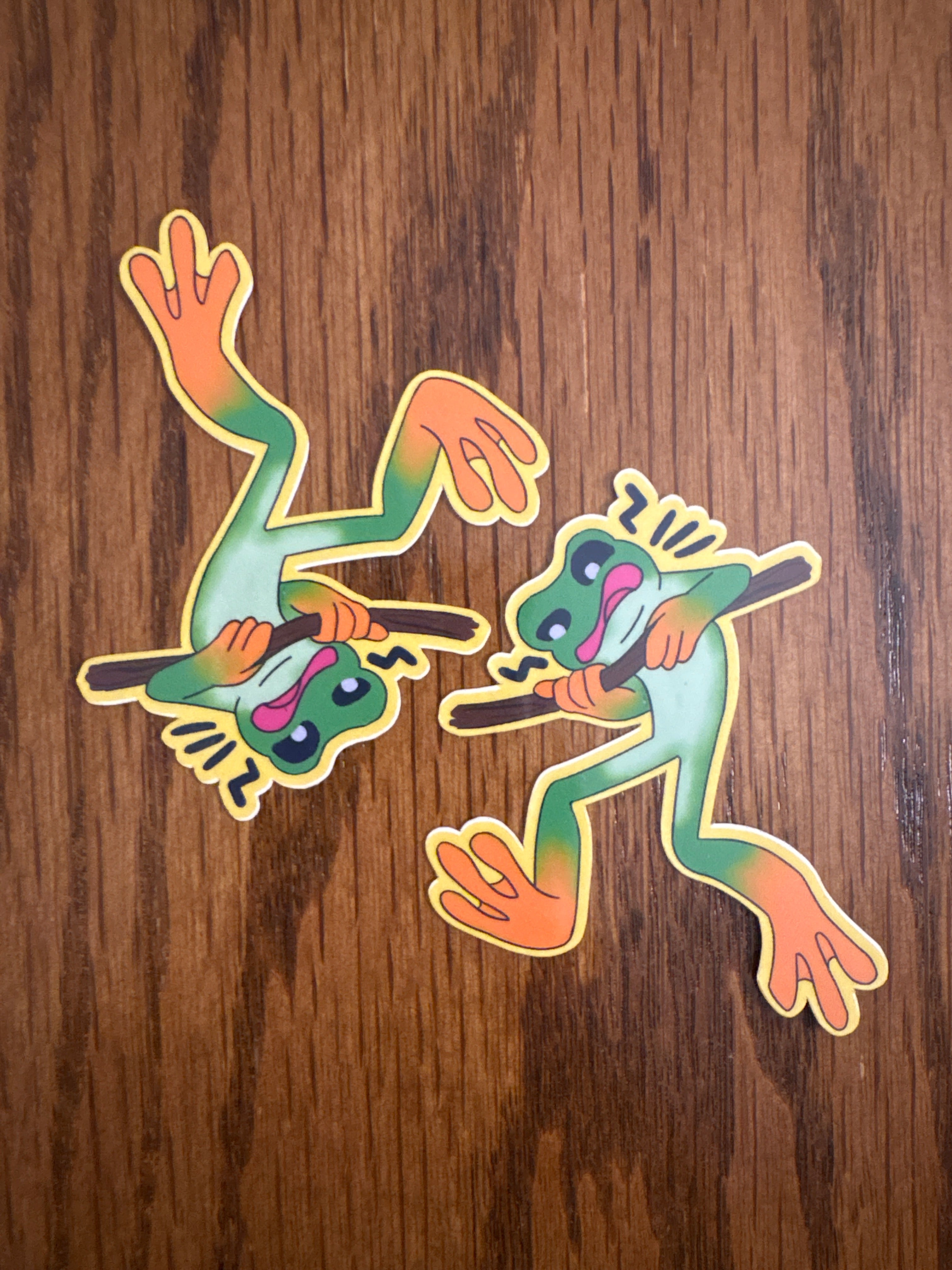Clumsy Frog - Premium Vinyl Decorative Sticker