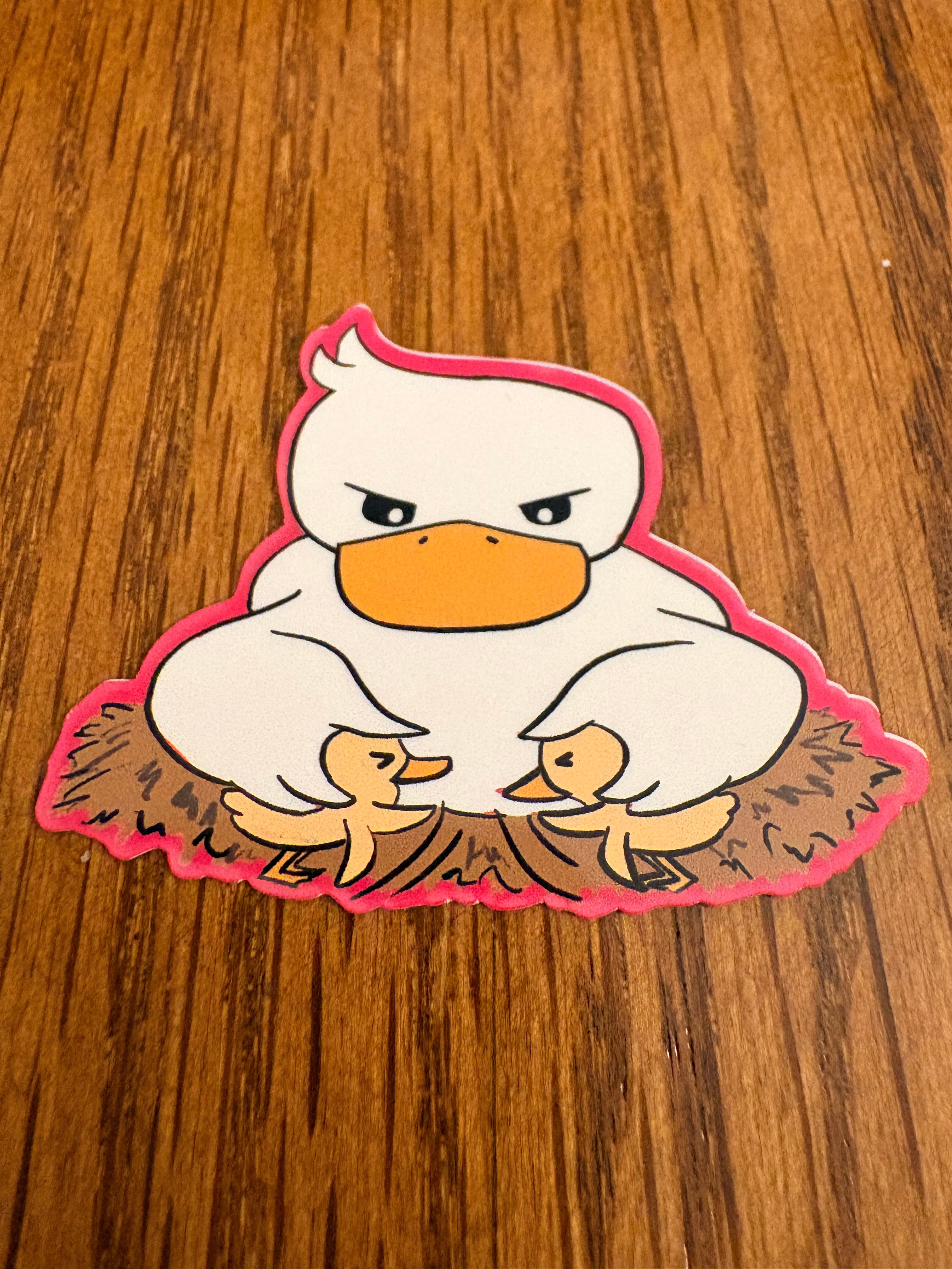 Arguing Ducks - Premium Vinyl Decorative Sticker