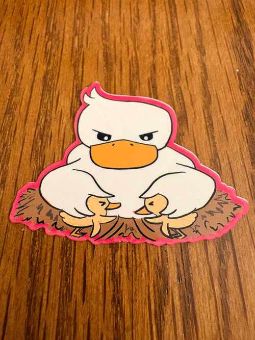 Arguing Ducks - Premium Vinyl Decorative Sticker