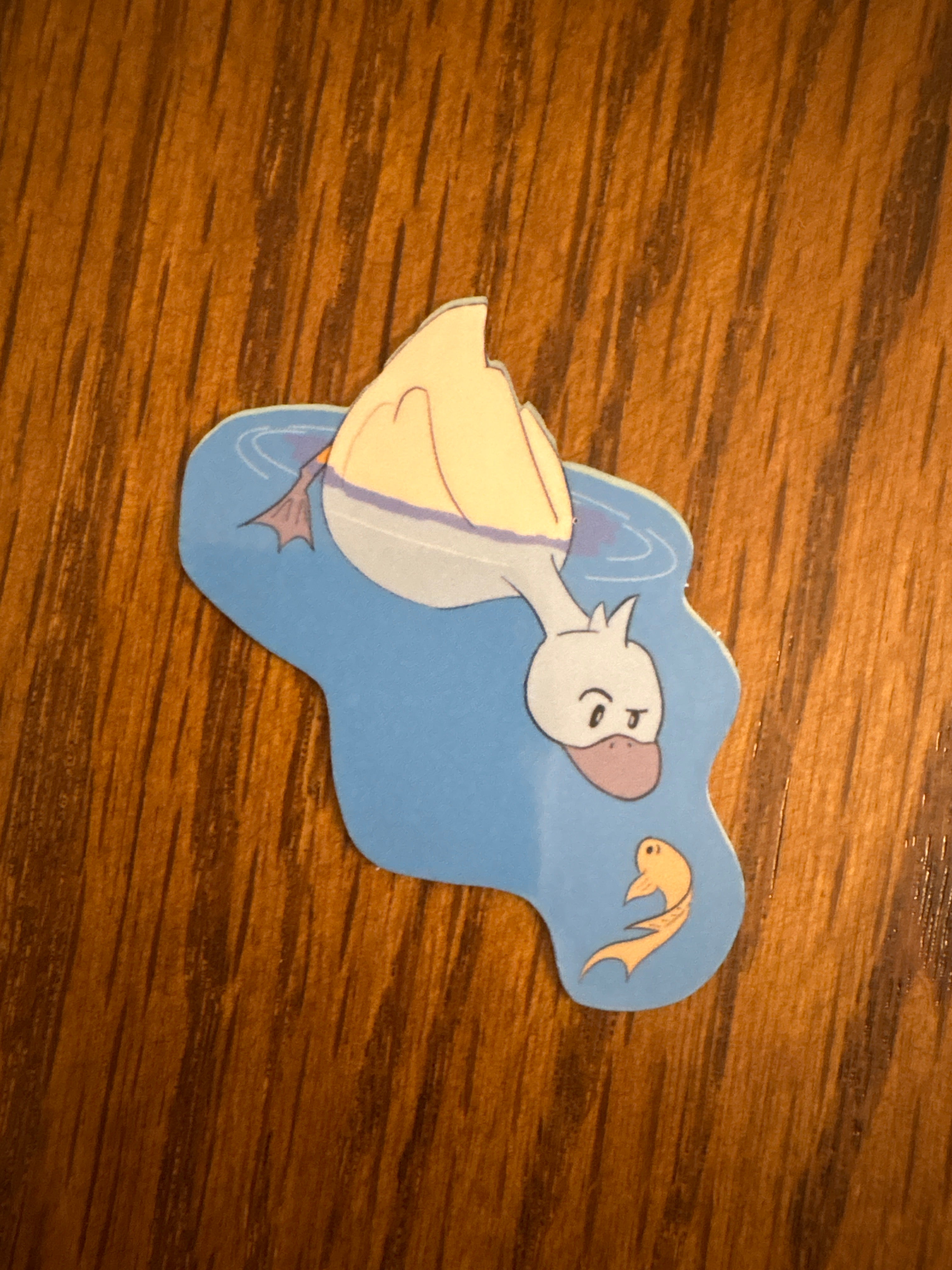 Fish Friend Duck - Premium Vinyl Decorative Sticker
