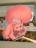 Valentine Squirrel - Premium Vinyl Decorative Stickers