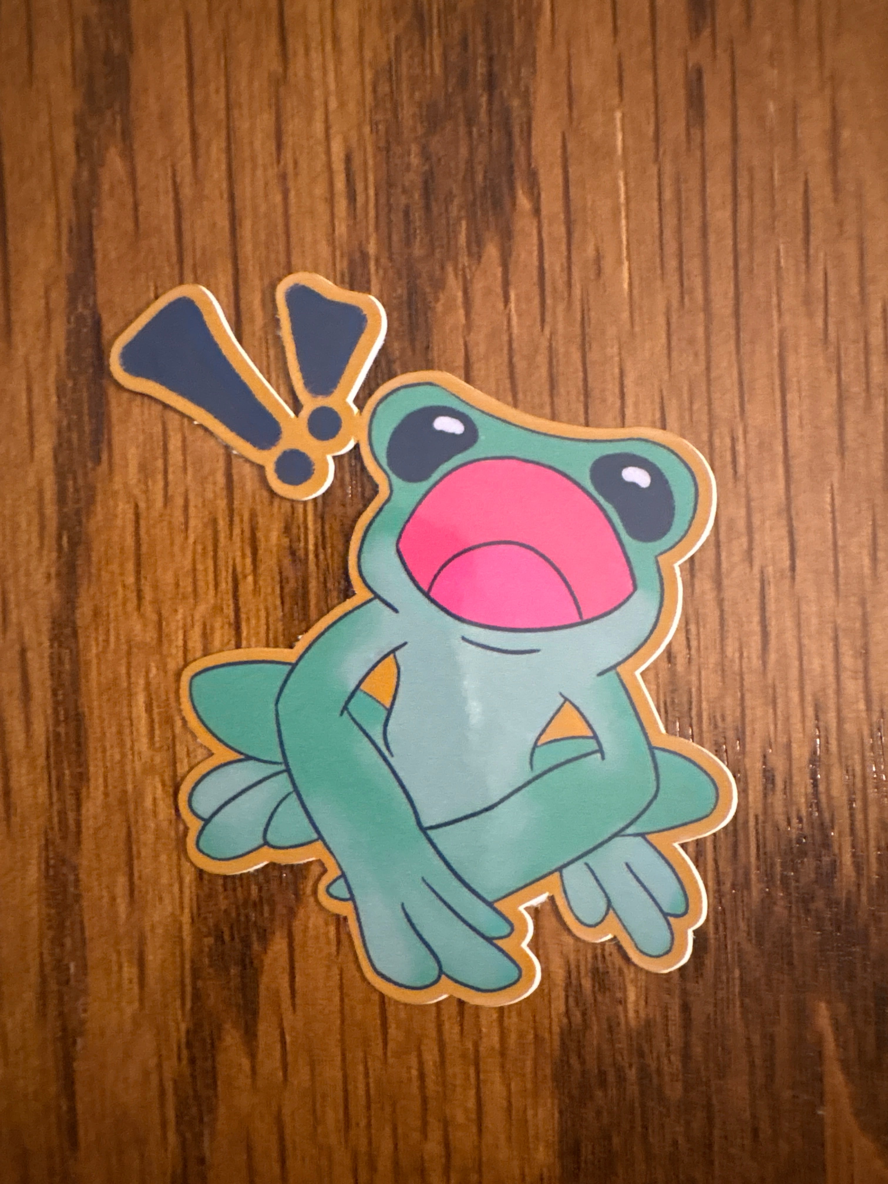 Ecstatic Frog - Premium Vinyl Decorative Sticker