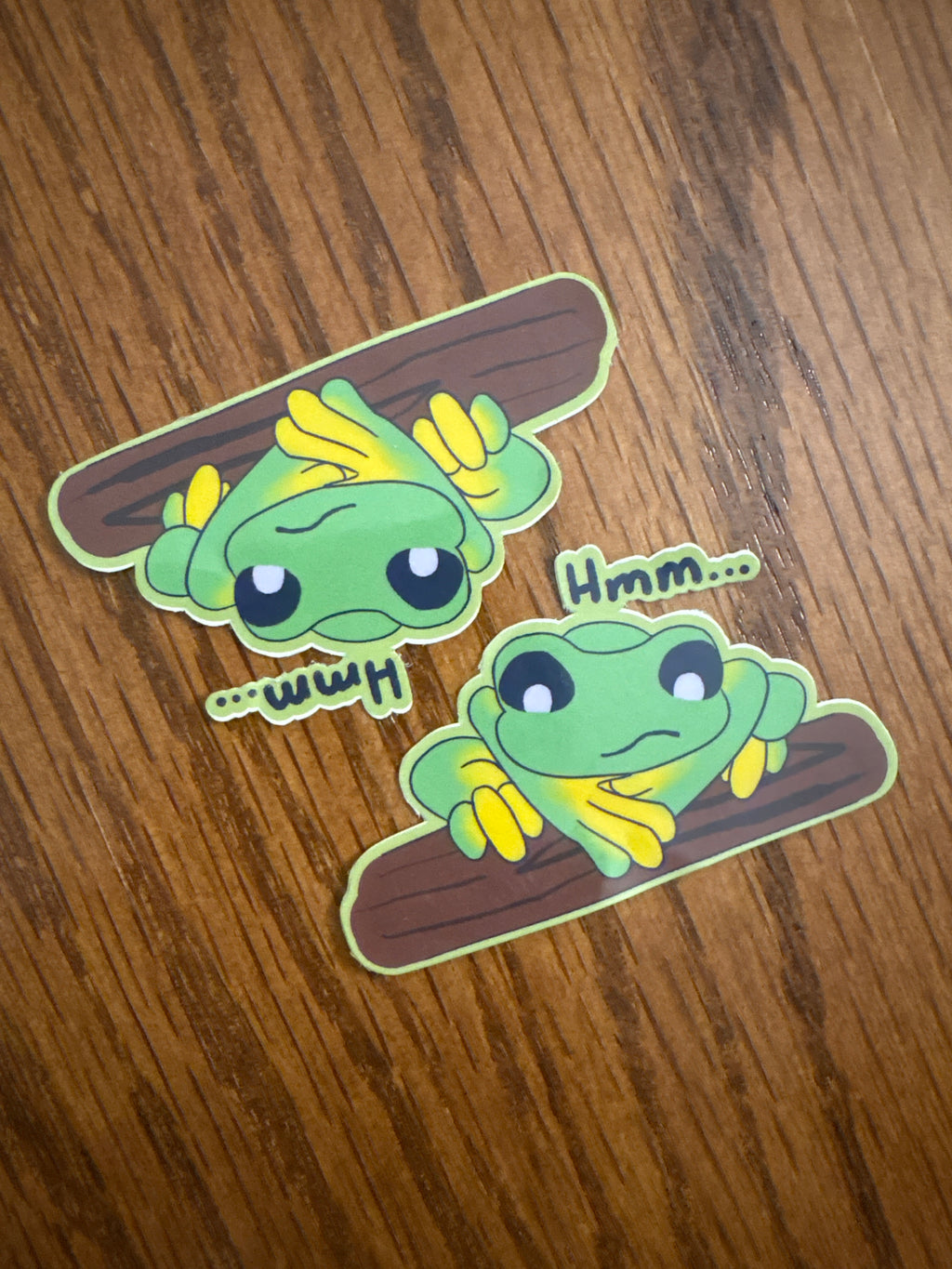Contemplation Frog - Premium Vinyl Decorative Sticker