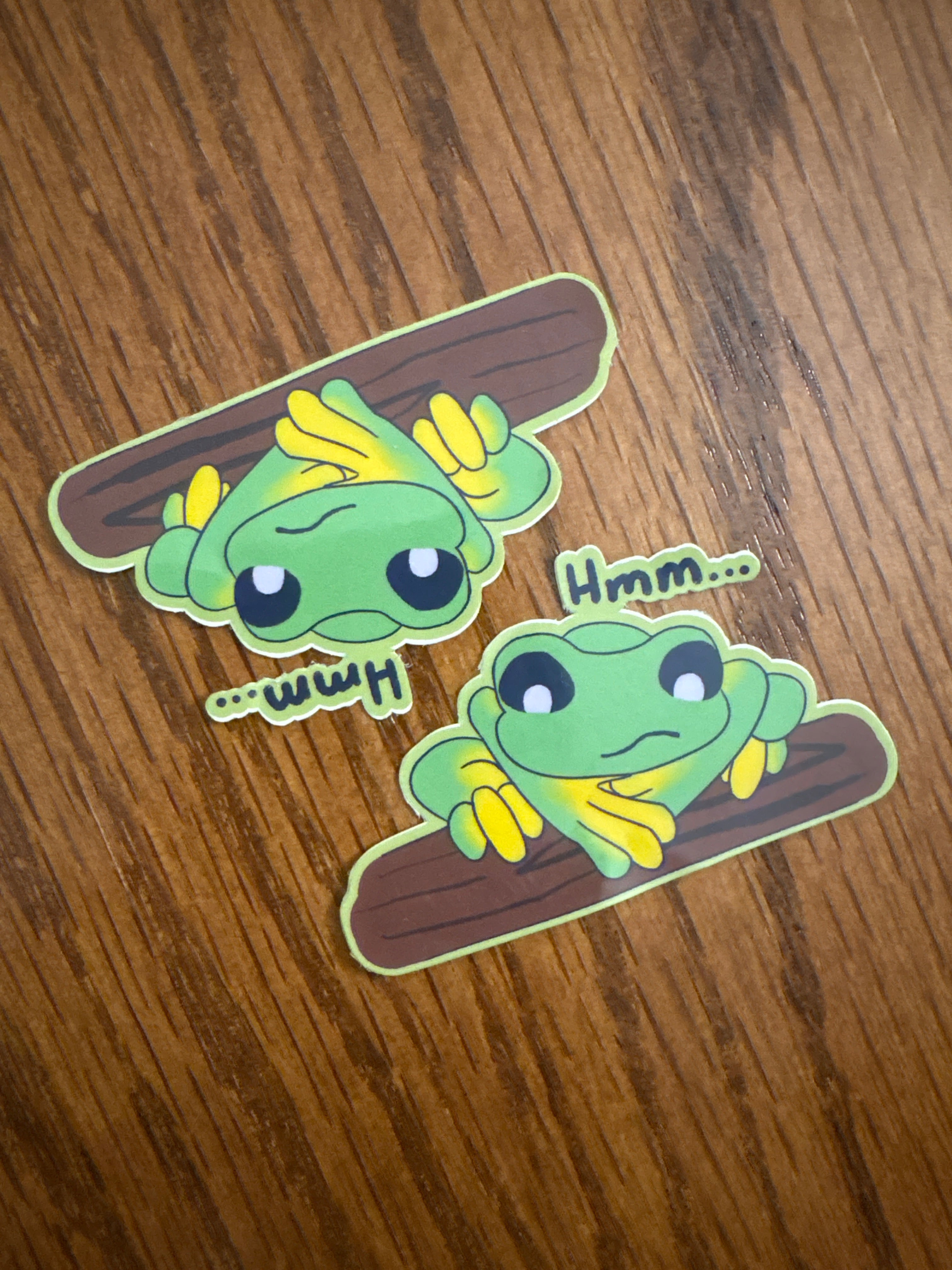 Contemplation Frog - Premium Vinyl Decorative Sticker
