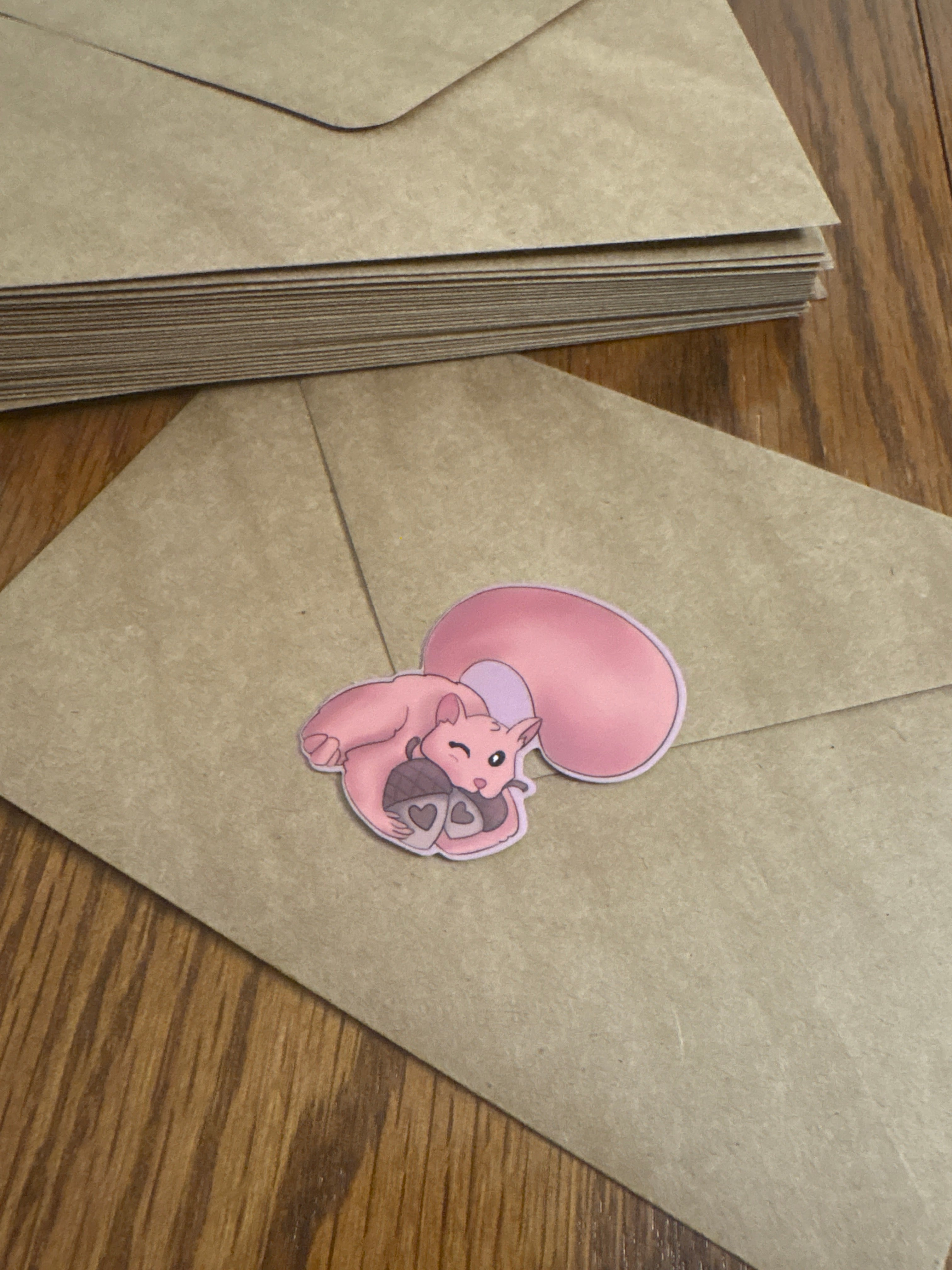 Valentine Squirrel - Premium Vinyl Decorative Stickers