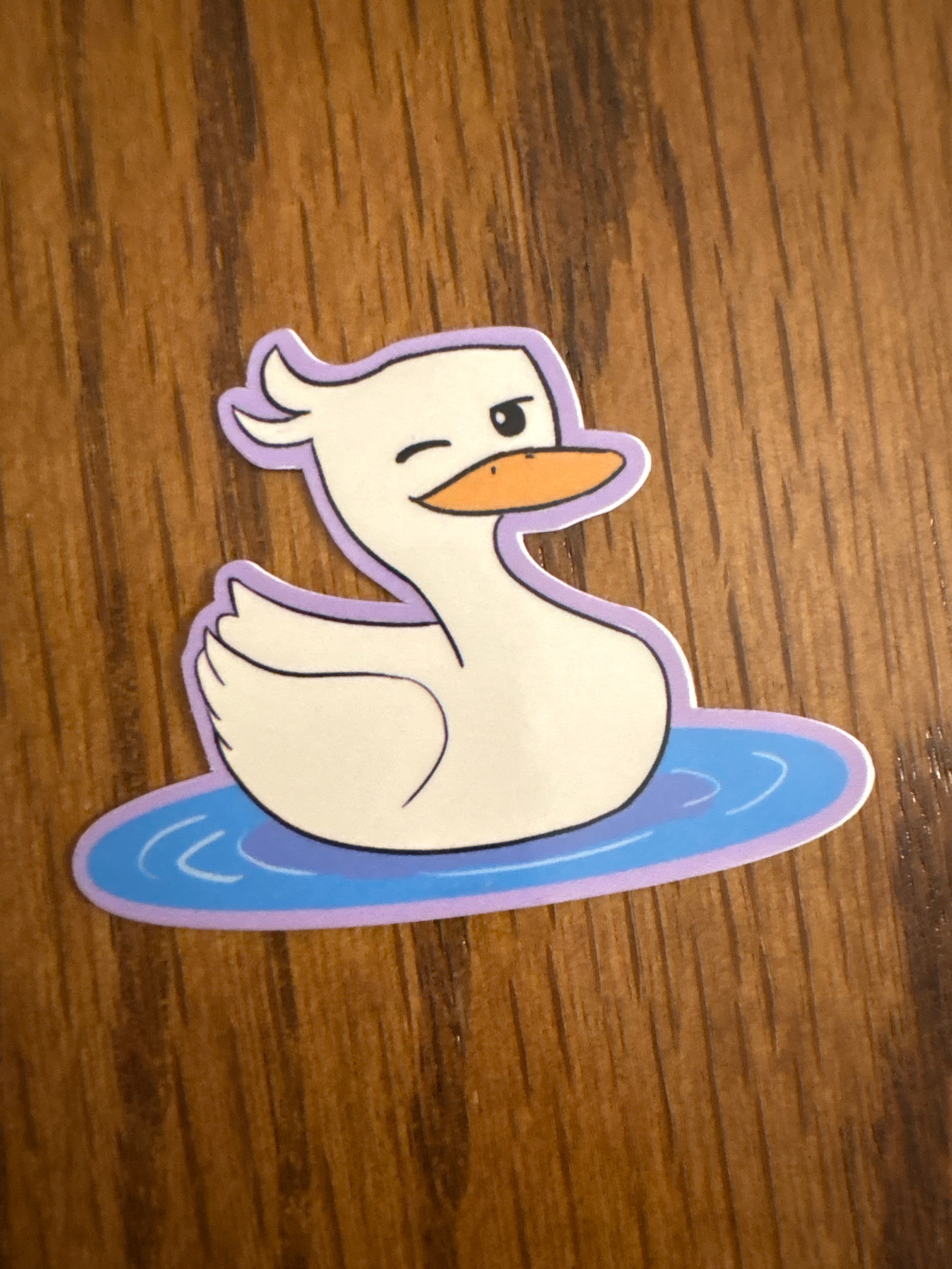 Winking Duck - Premium Vinyl Decorative Sticker