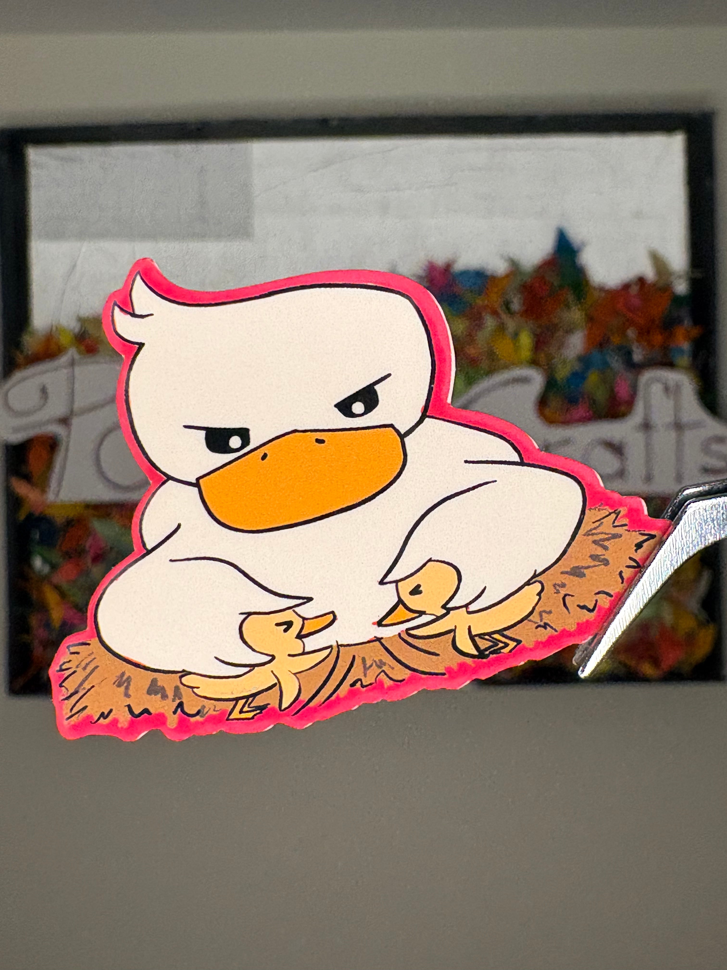 Arguing Ducks - Premium Vinyl Decorative Sticker