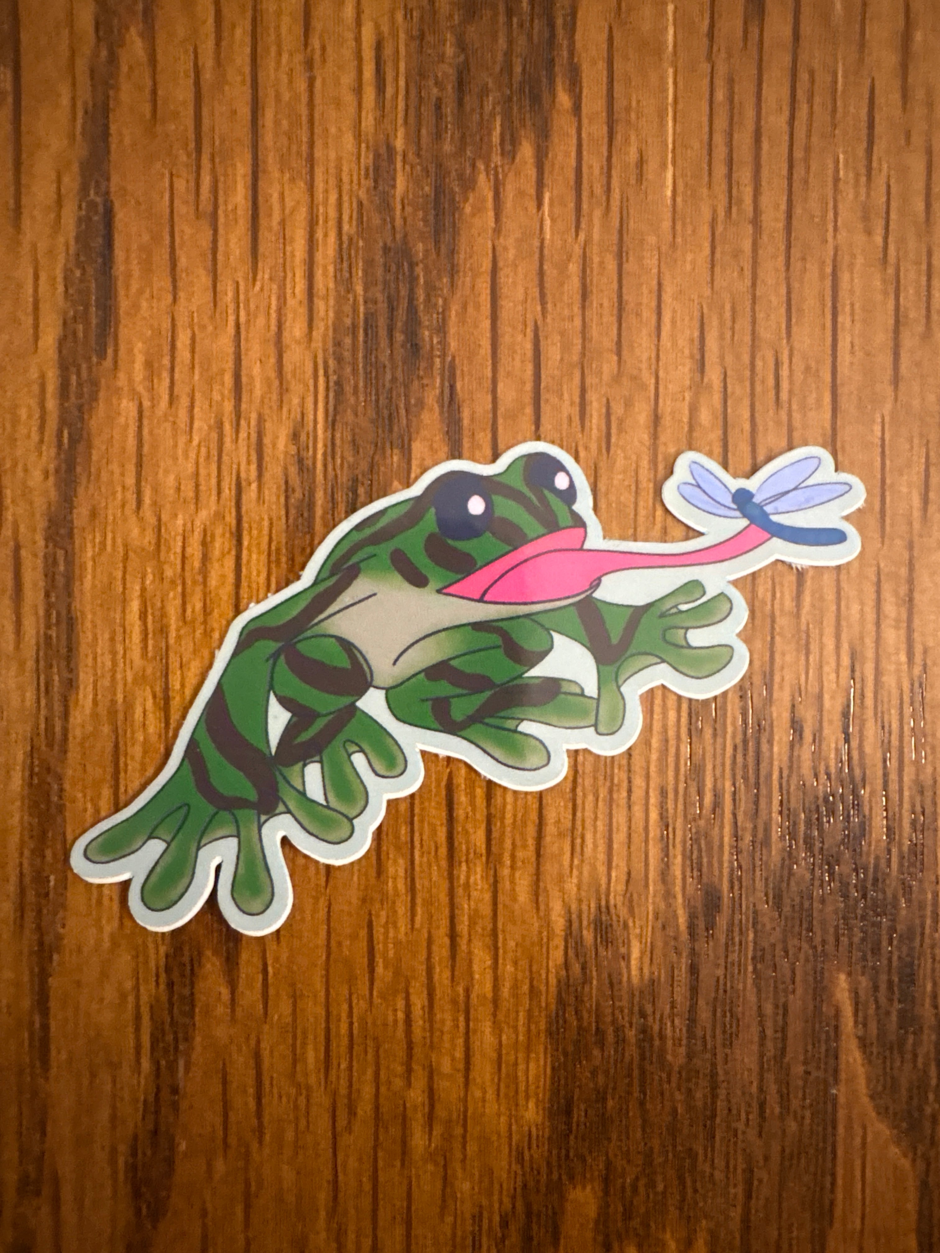 Dragonfly & Frog - Premium Vinyl Decorative Sticker