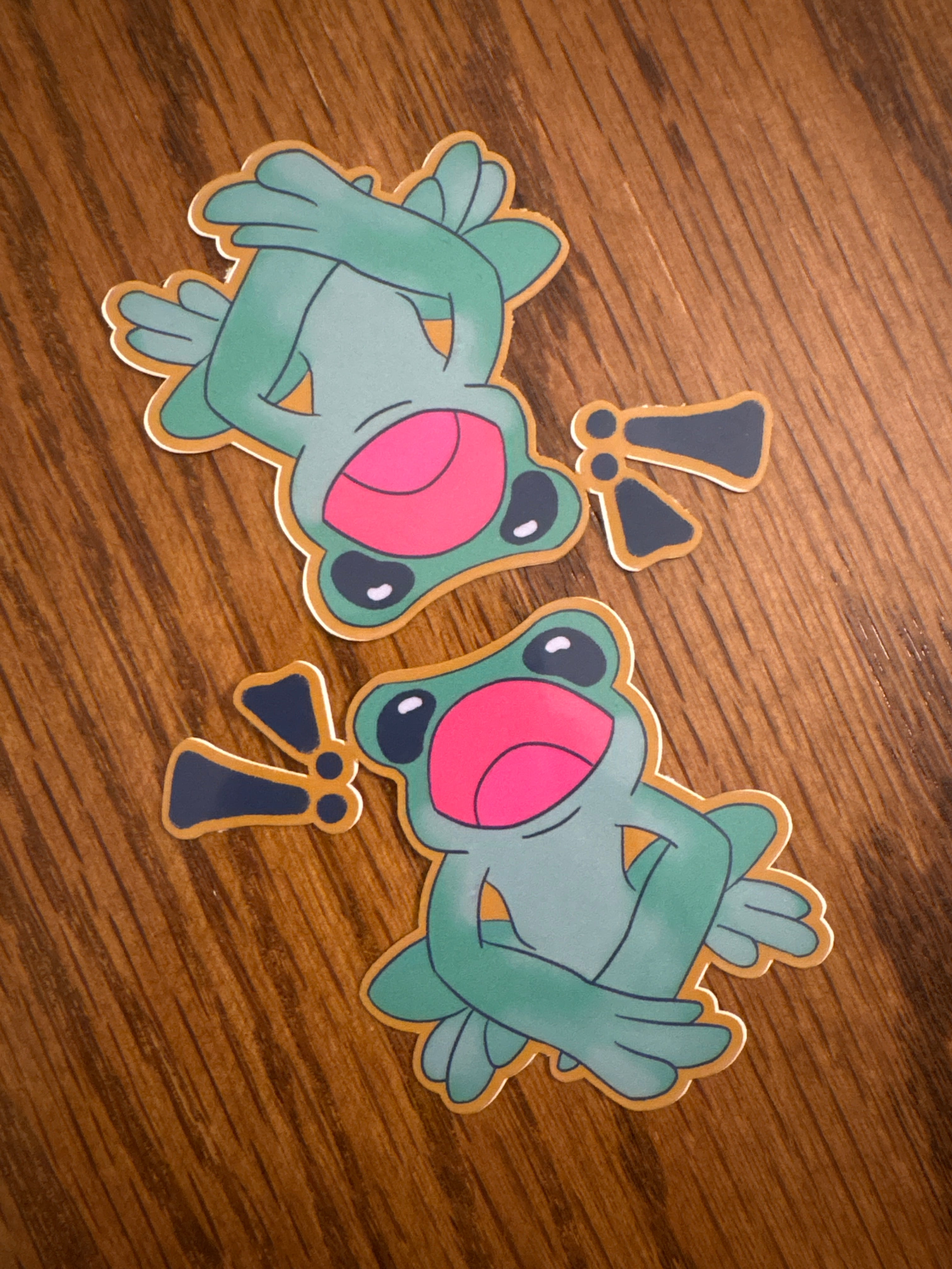 Ecstatic Frog - Premium Vinyl Decorative Sticker