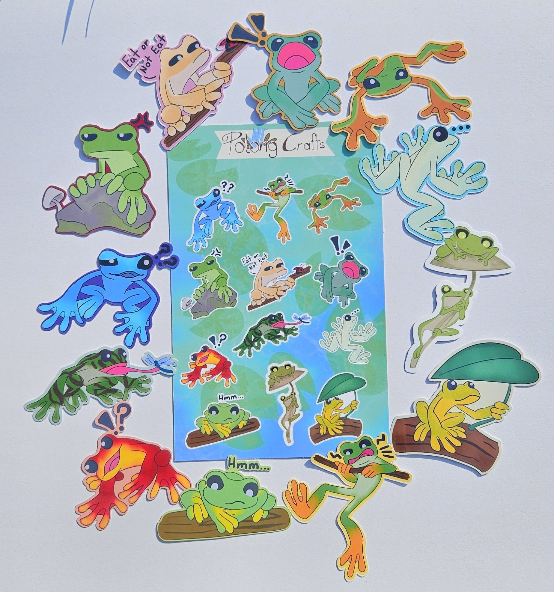 Frogs stickers ~ Original hand designed premium vinyl