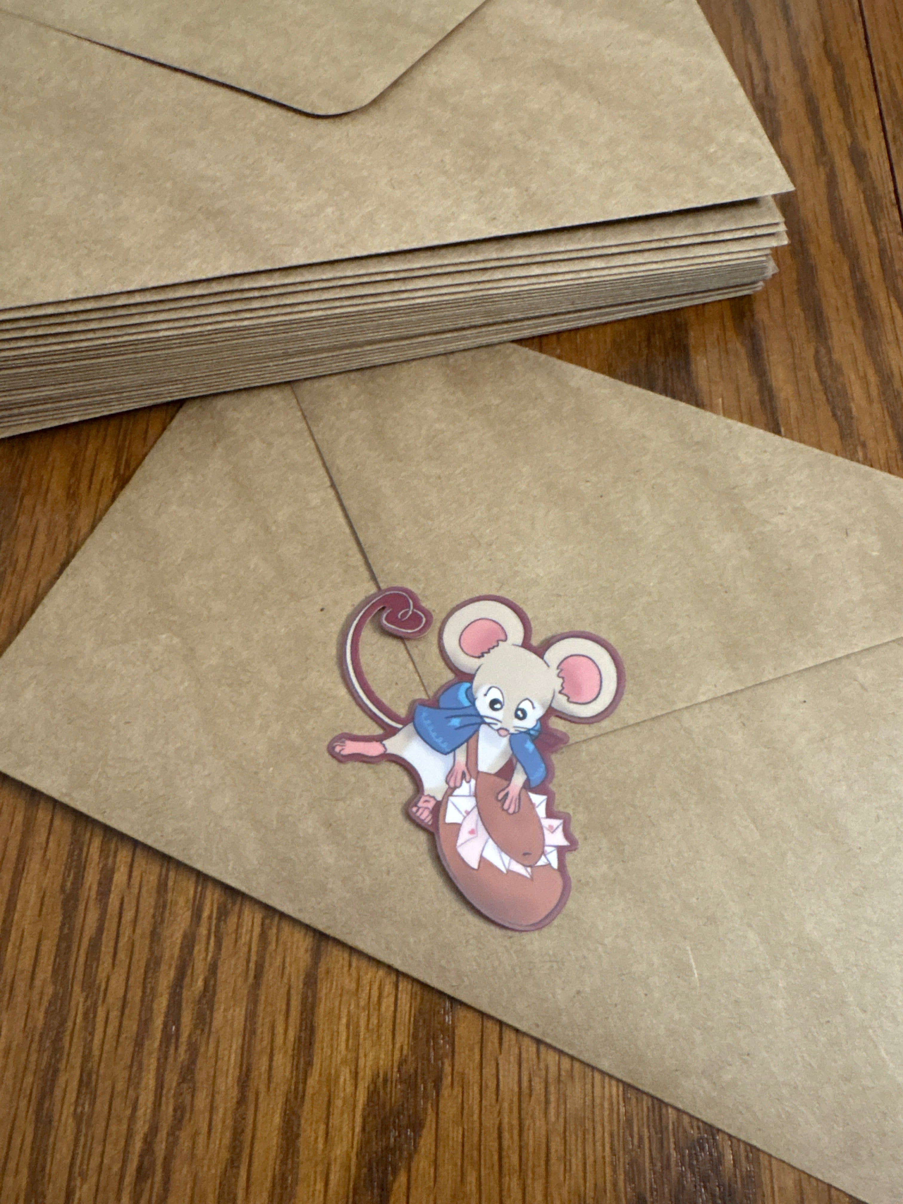 Messenger Mouse - Premium Vinyl Decorative Stickers