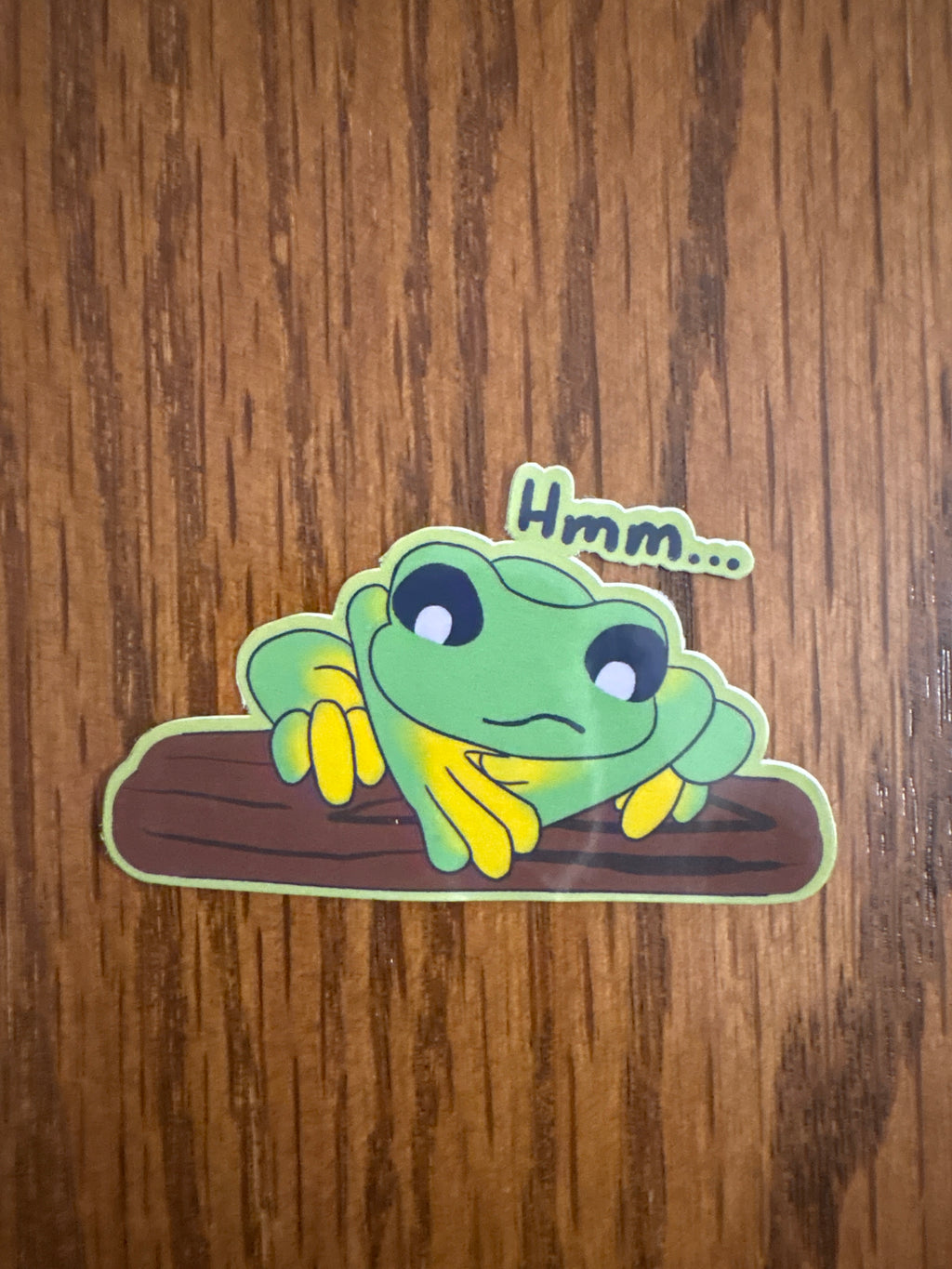 Contemplation Frog - Premium Vinyl Decorative Sticker