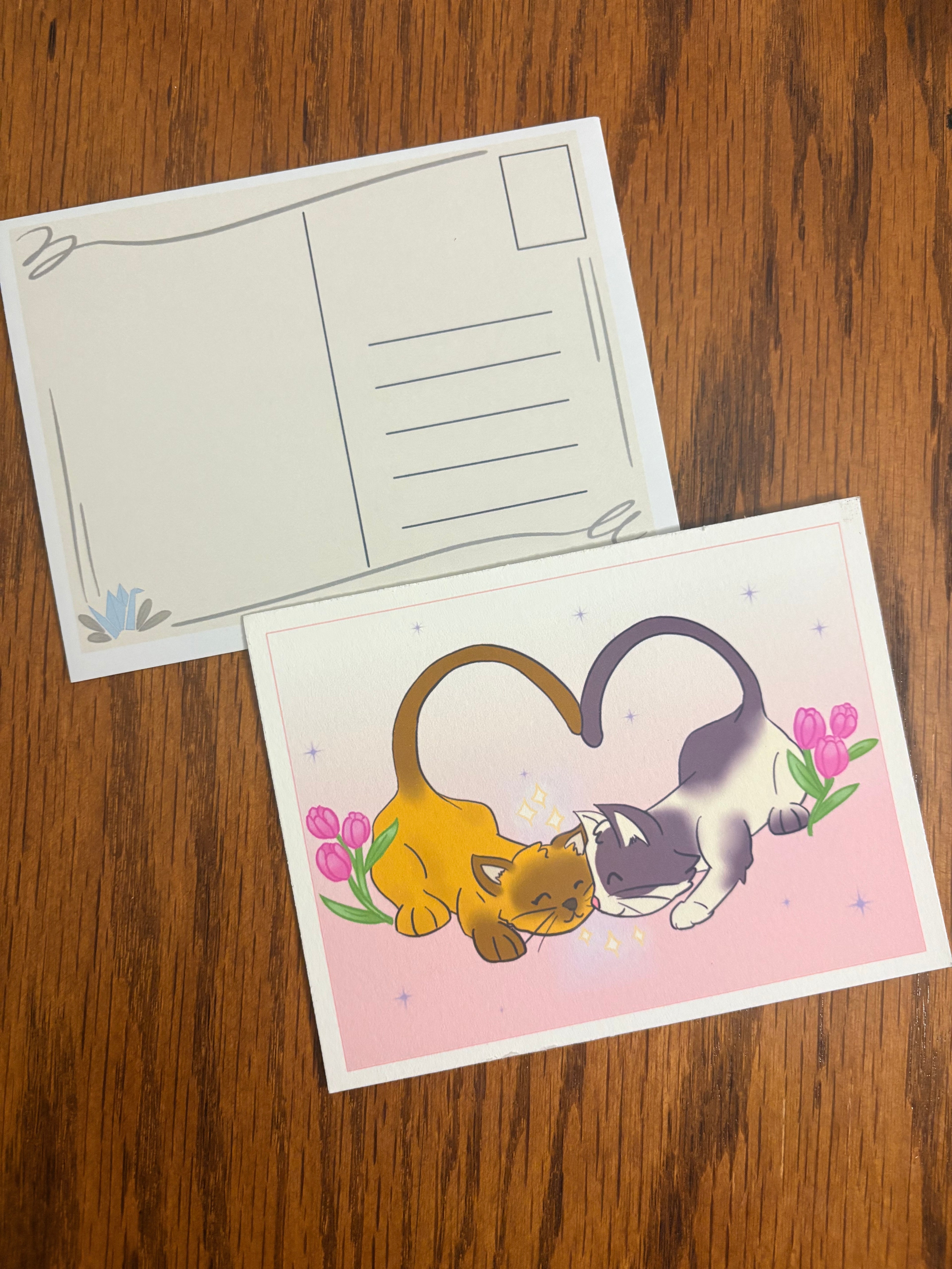 Valentines Cat Lovers Postcard