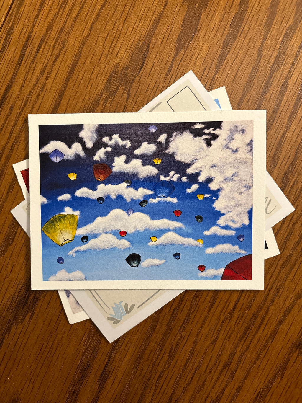 Lanterns - Original artwork, Velvet Fine Art Print