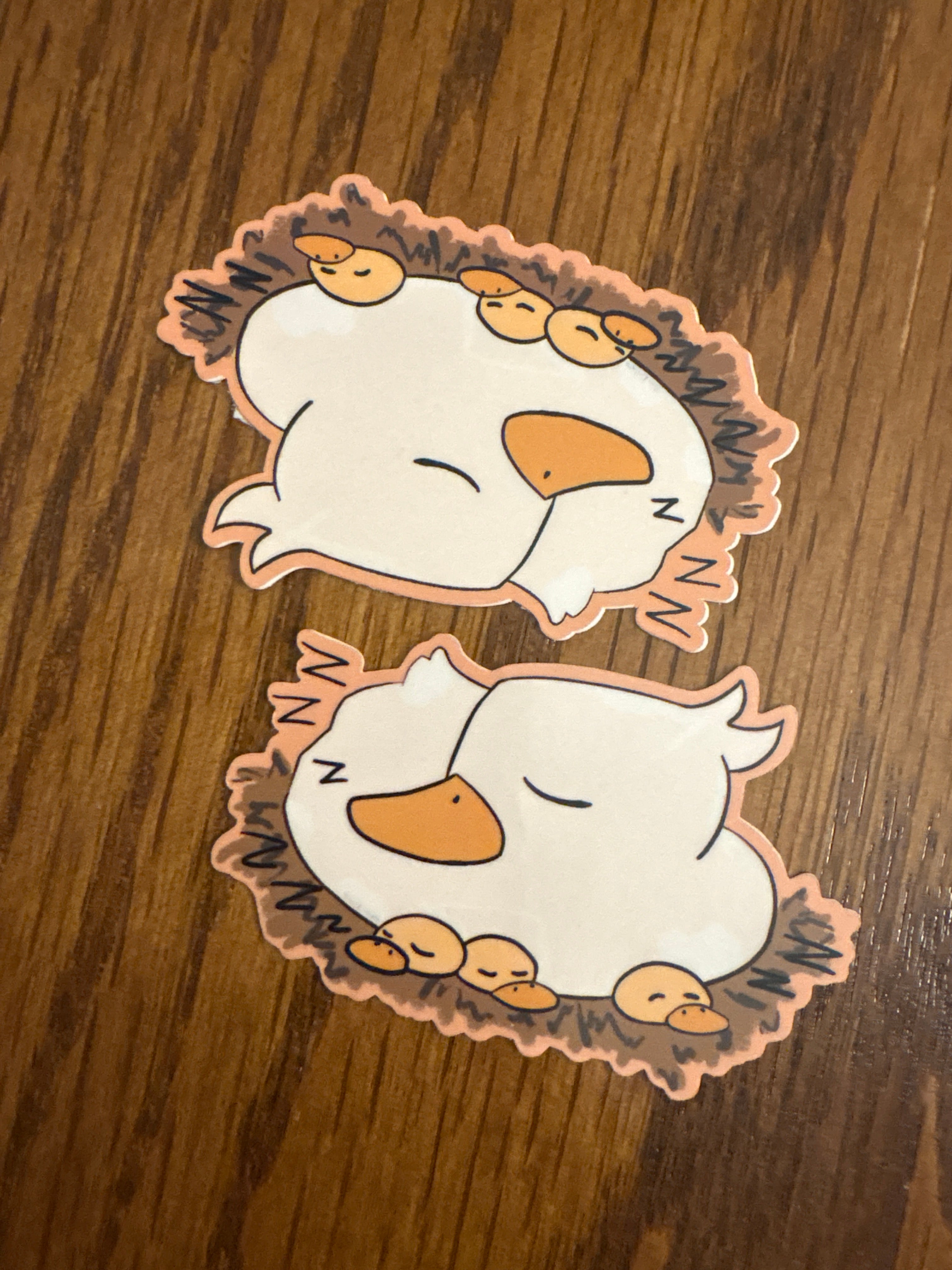 Sleeping Duck - Premium Vinyl Decorative Sticker