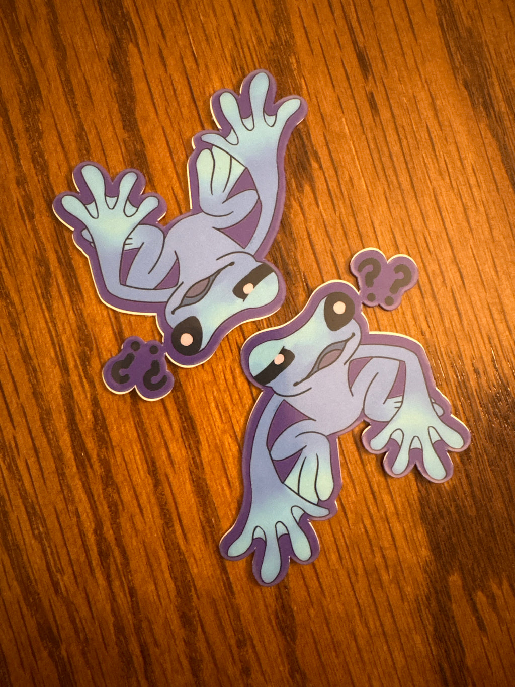 Confused Frog - Premium Vinyl Decorative Sticker