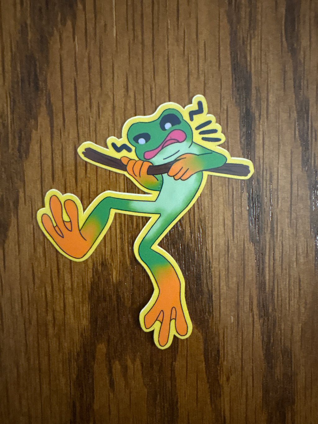 Clumsy Frog - Premium Vinyl Decorative Sticker