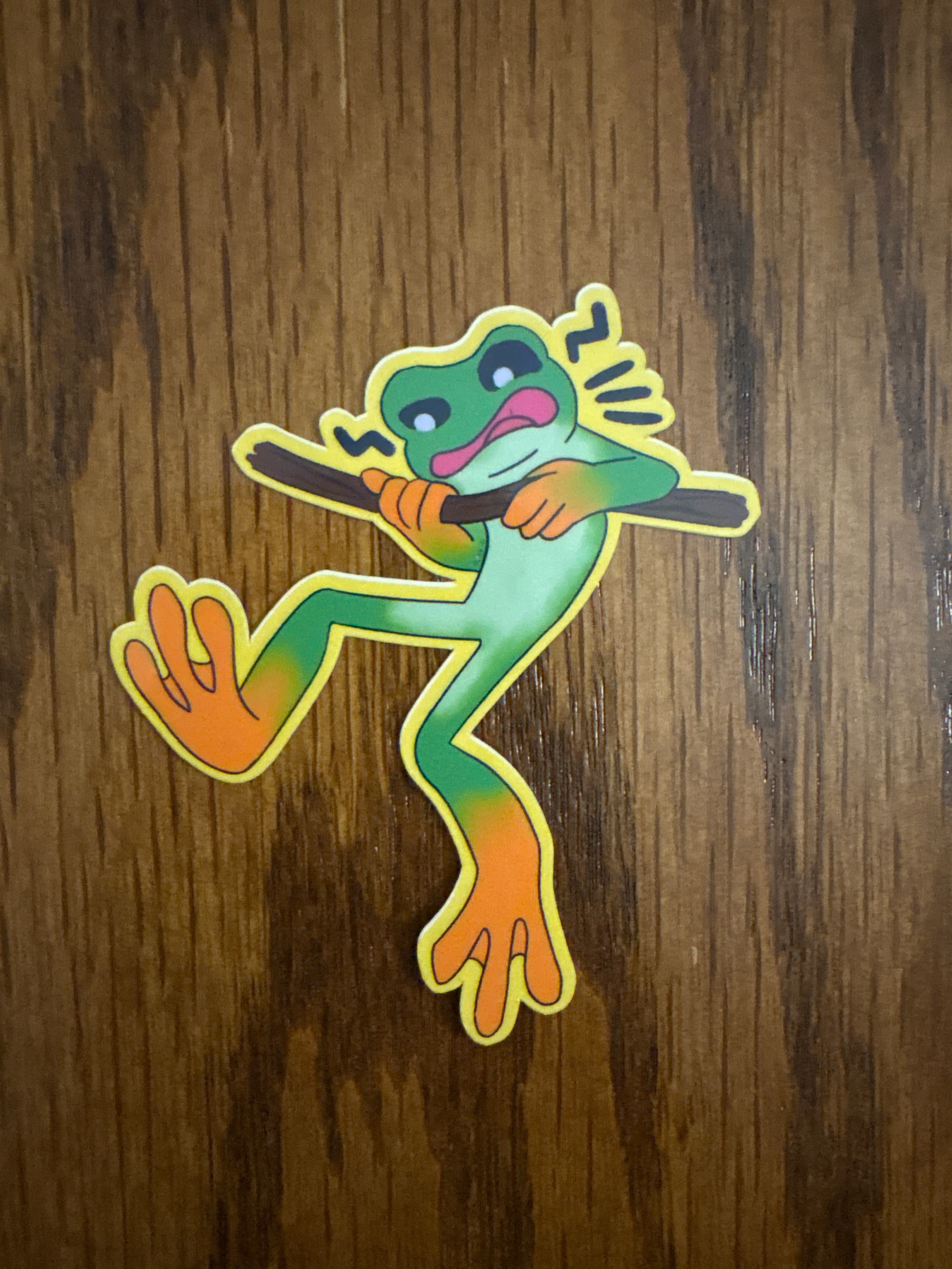 Clumsy Frog - Premium Vinyl Decorative Sticker