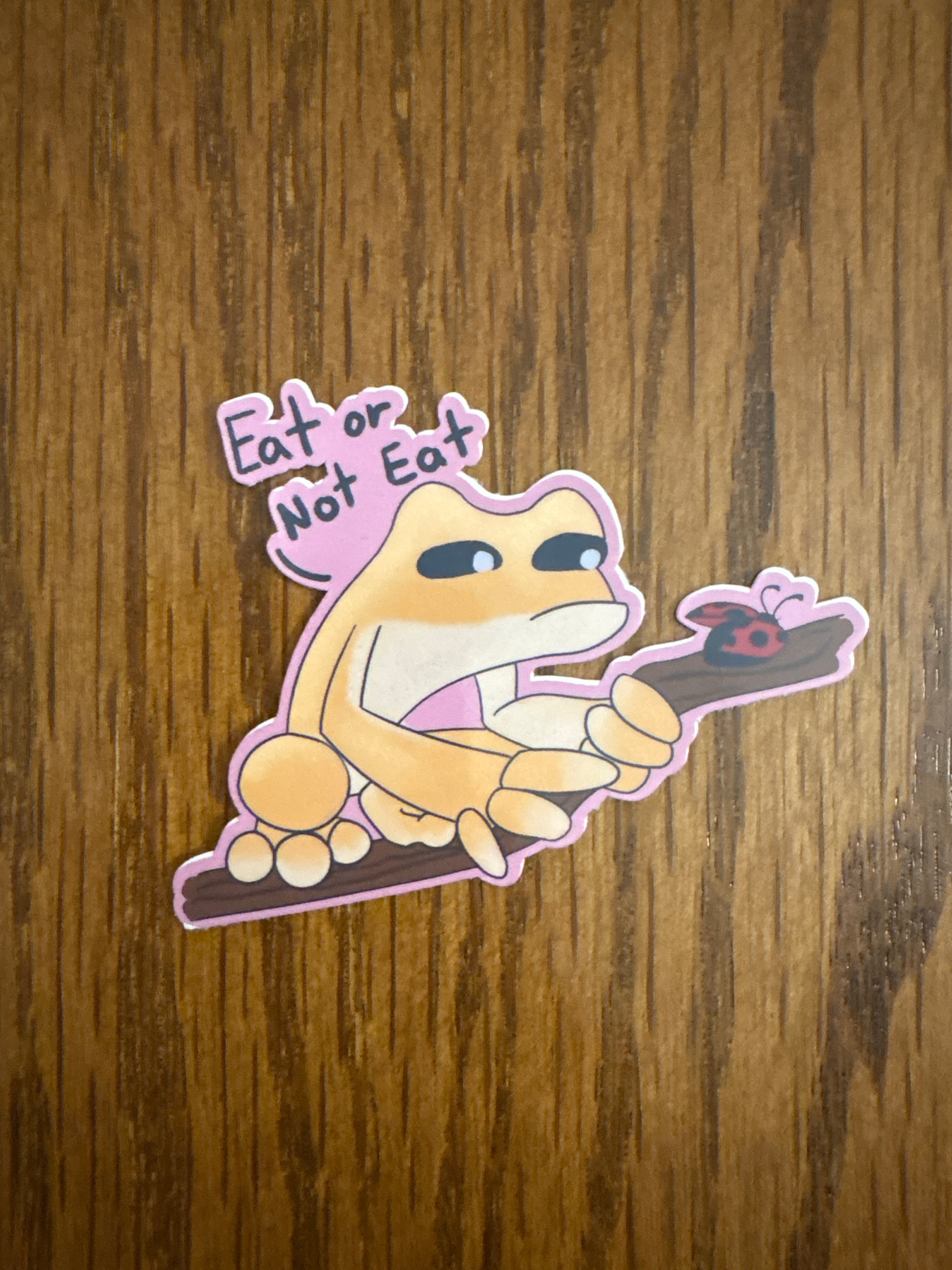 Dilemma Frog - Premium Vinyl Decorative Sticker