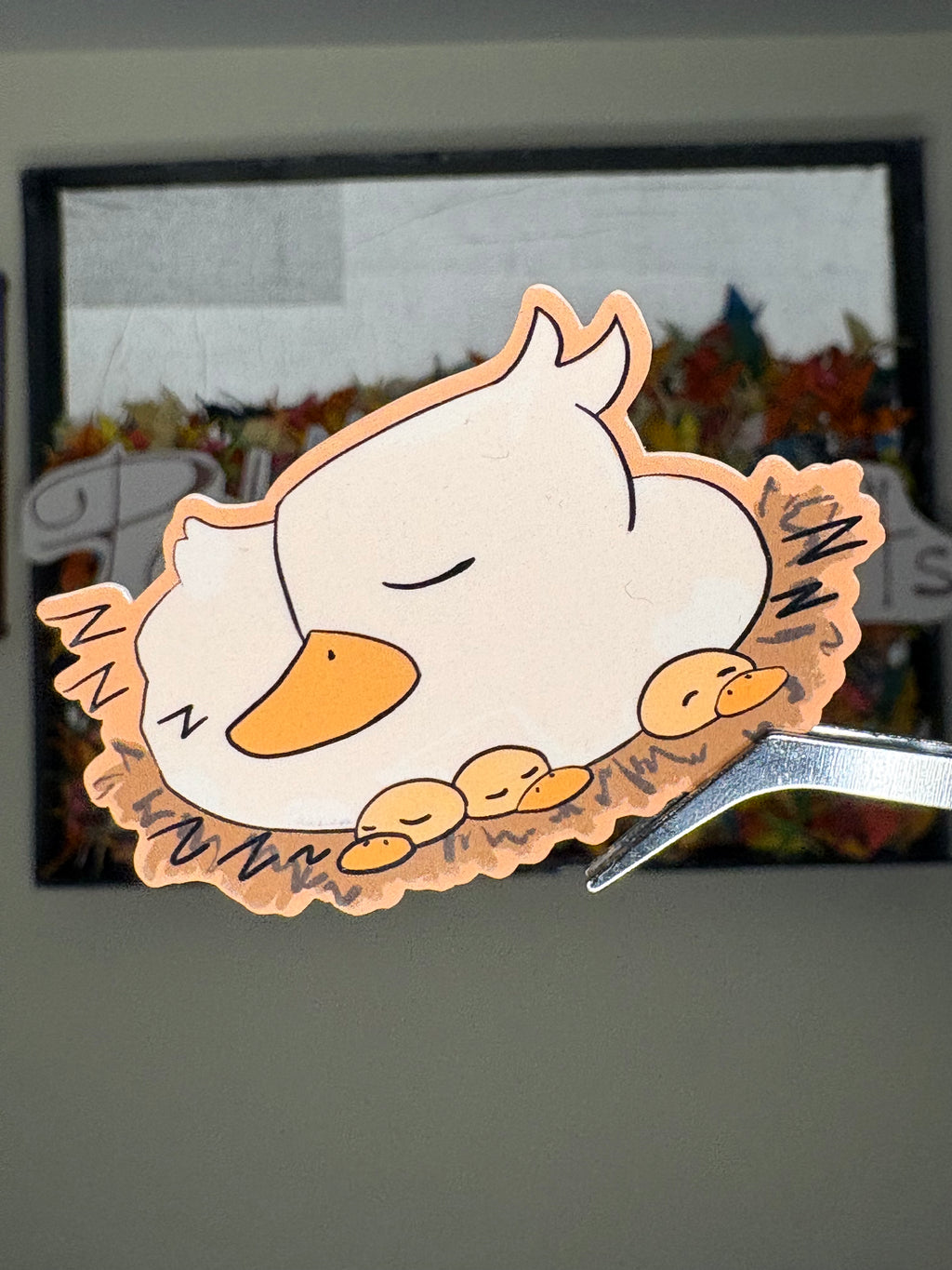Sleeping Duck - Premium Vinyl Decorative Sticker