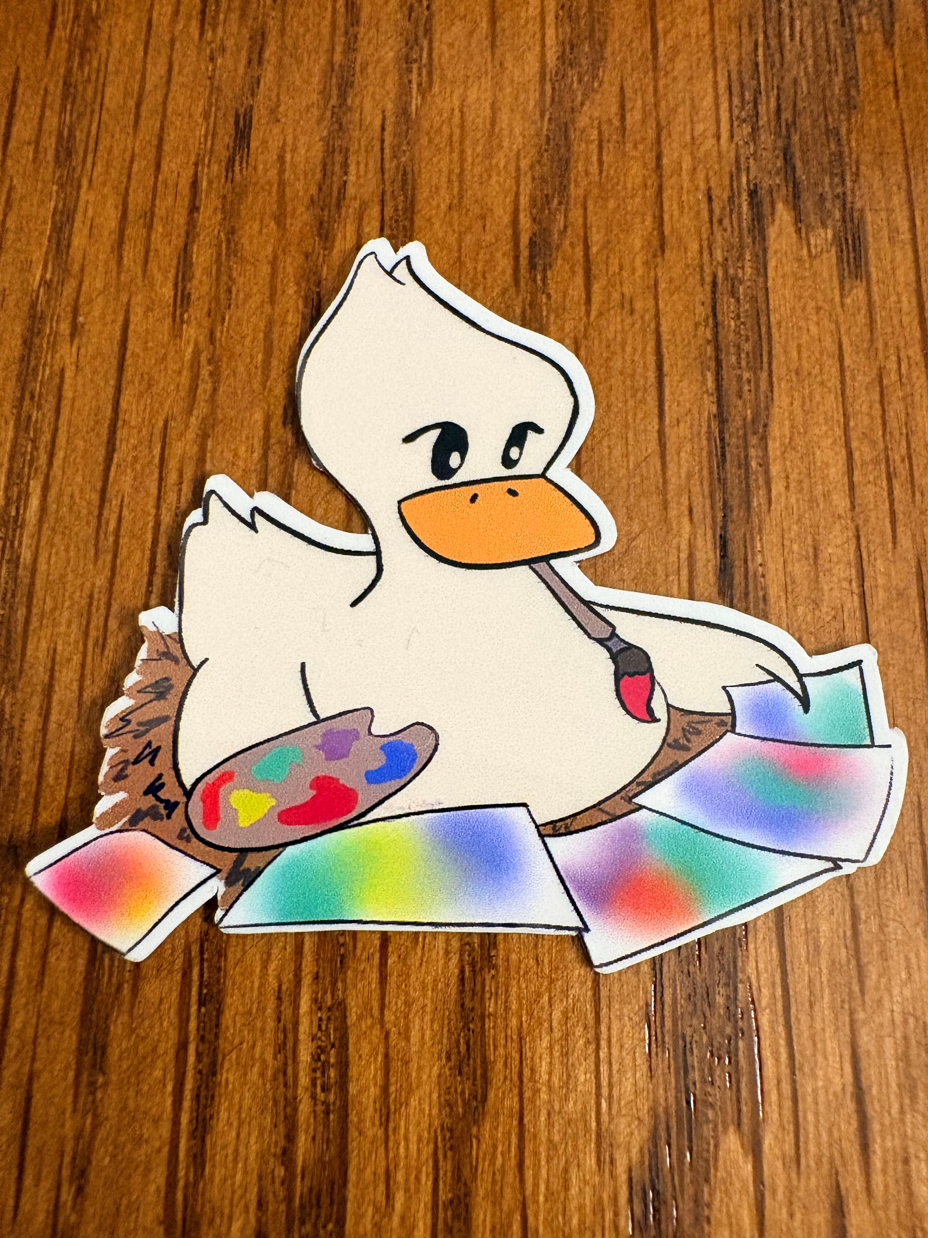 Artist Duck - Premium Vinyl Decorative Sticker