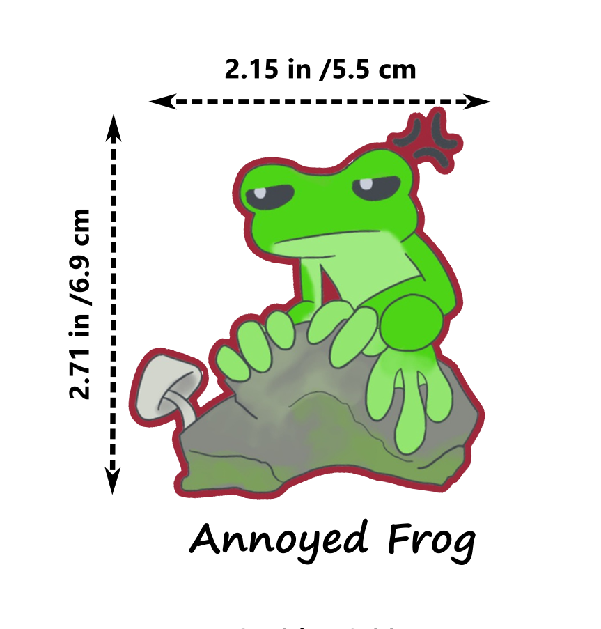 Annoyed Frog sticker