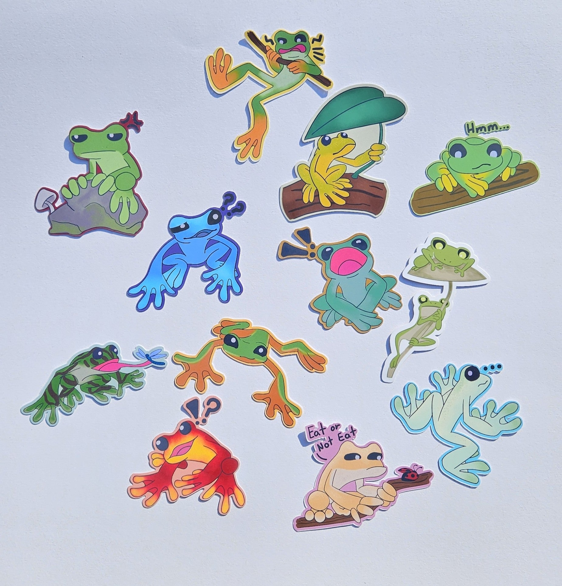 Frogs stickers ~ Original hand designed premium vinyl