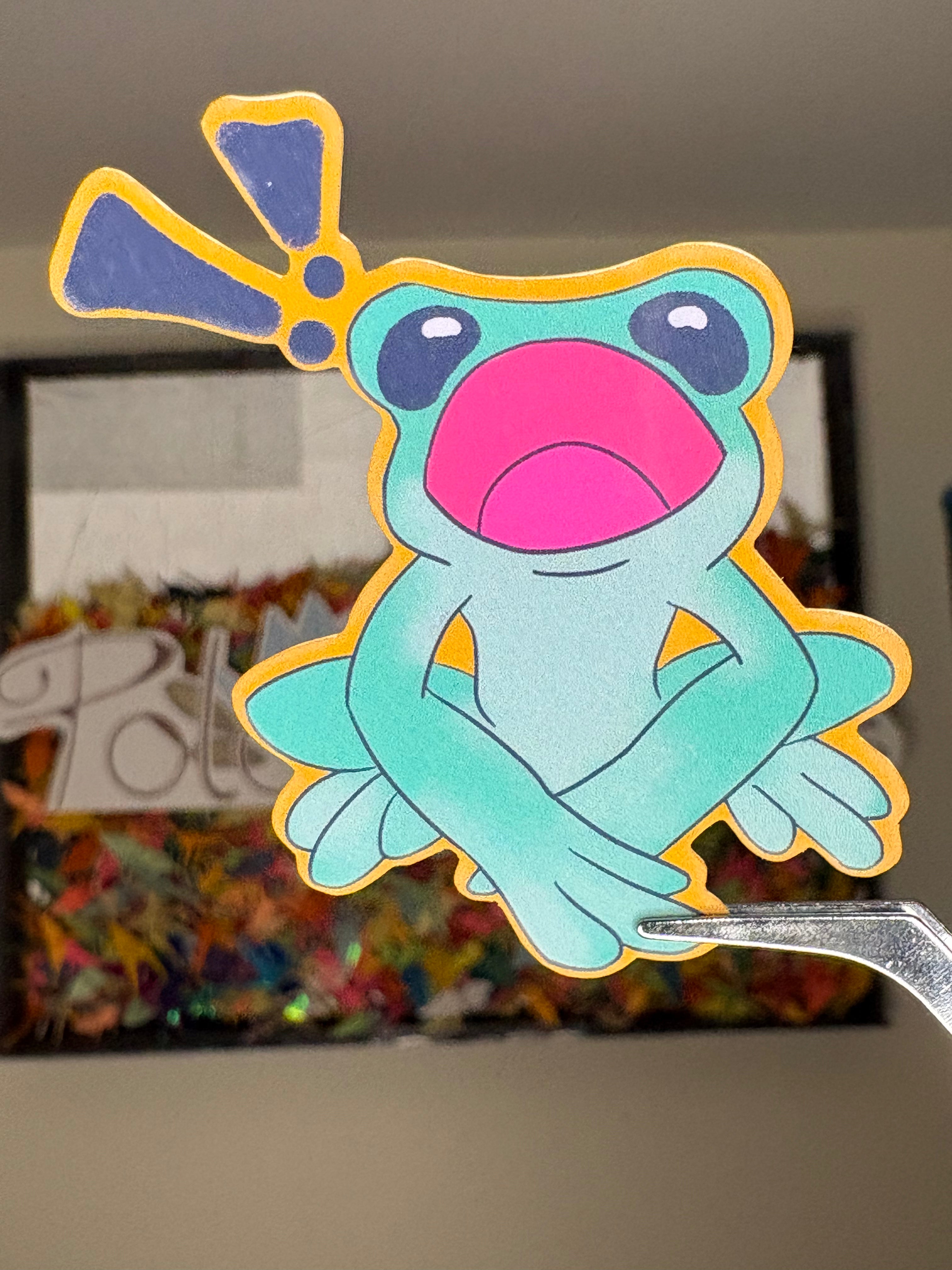 Ecstatic Frog - Premium Vinyl Decorative Sticker