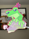 Annoyed Frog - Premium Vinyl Decorative Sticker