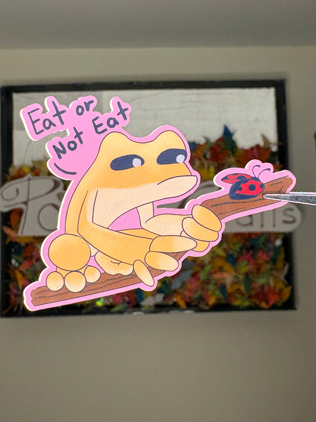 Dilemma Frog - Premium Vinyl Decorative Sticker