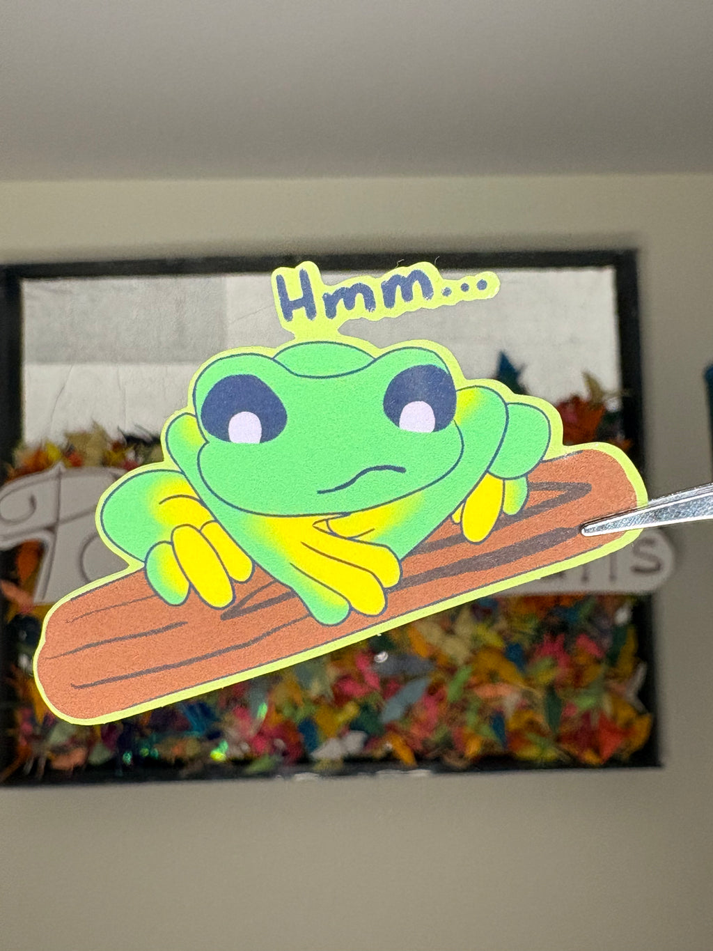Contemplation Frog - Premium Vinyl Decorative Sticker