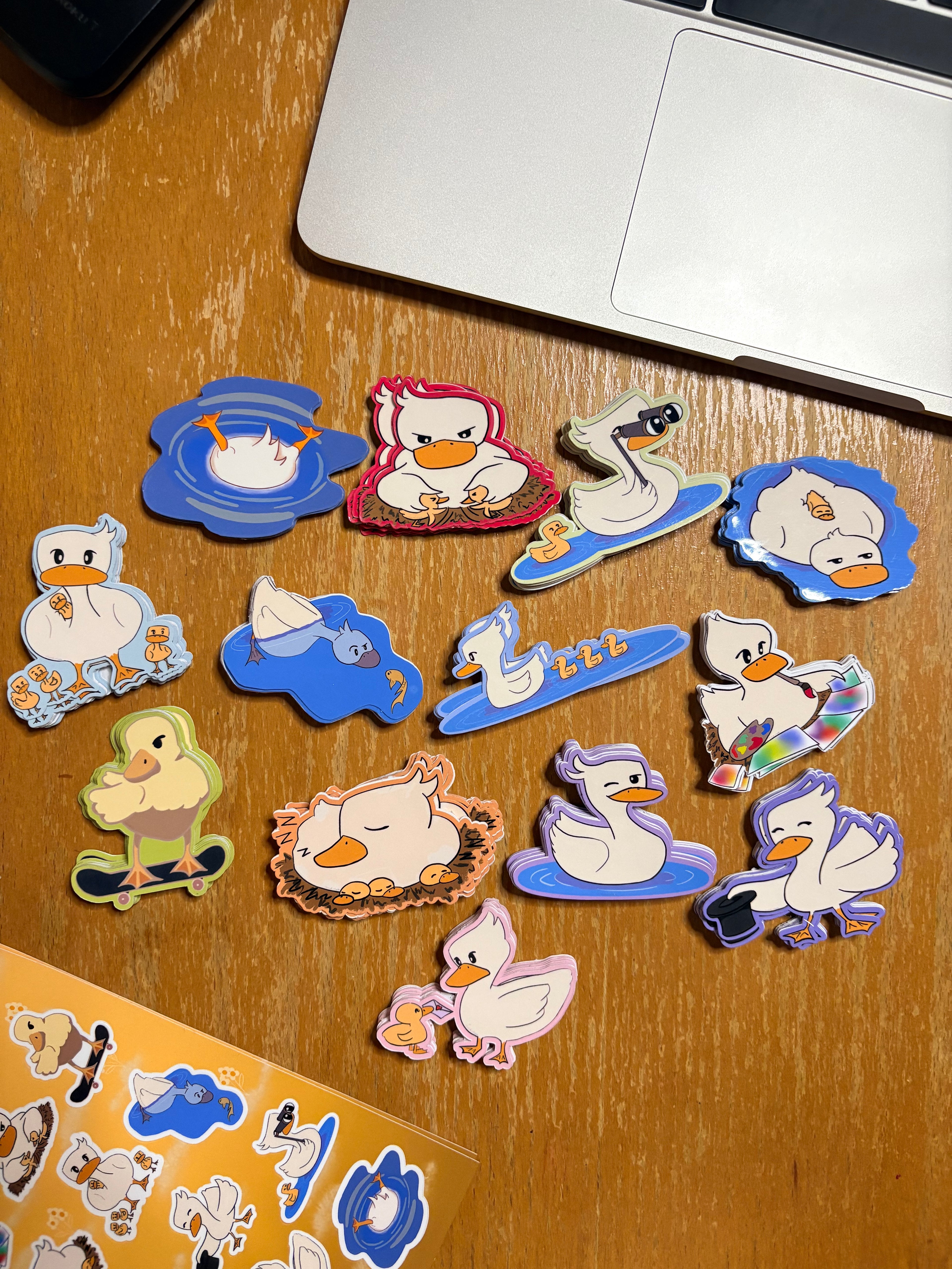 Ducks stickers ~ Original hand designed premium vinyl
