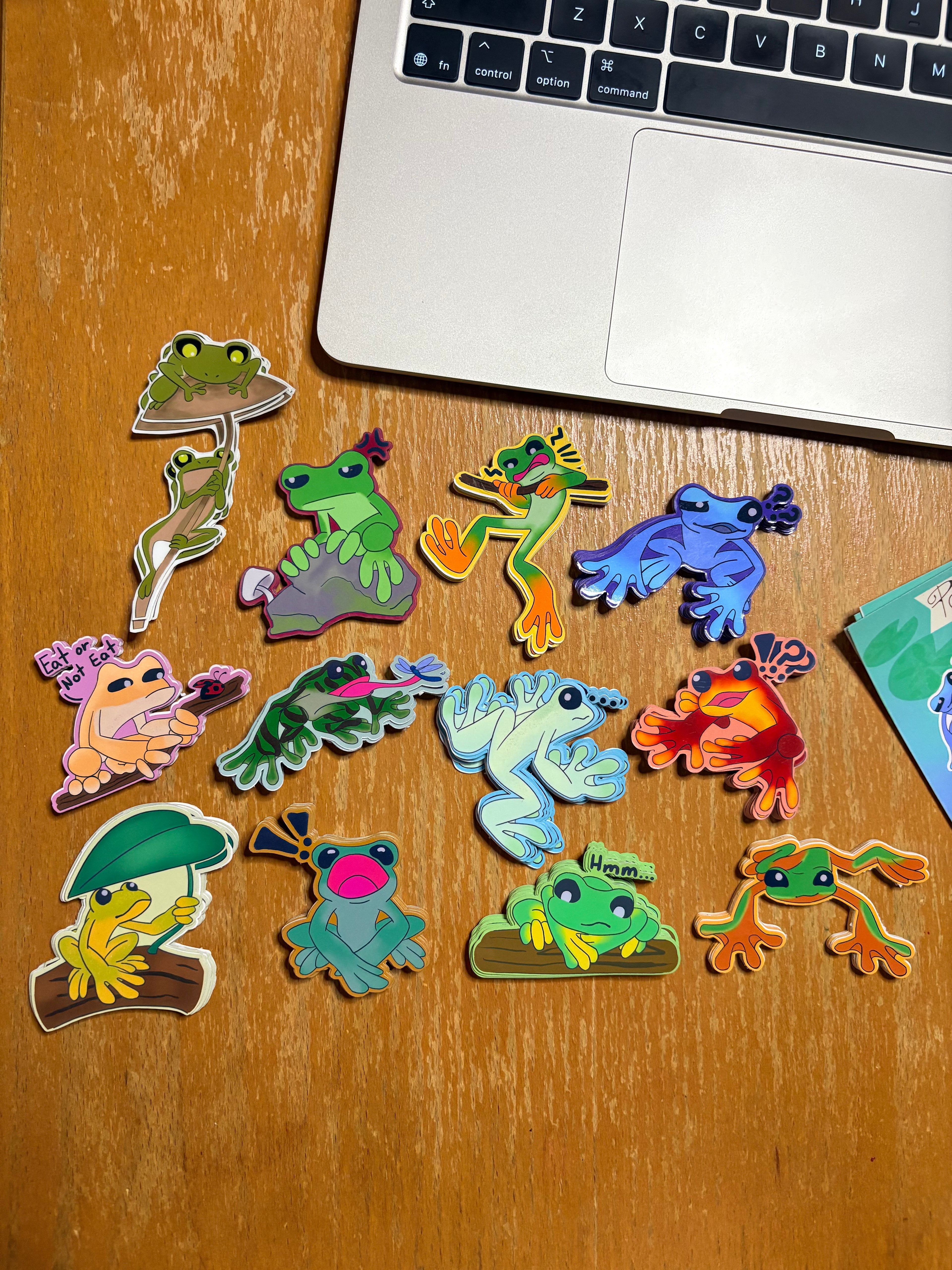 Frogs stickers ~ Original hand designed premium vinyl
