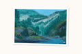 River Mountain - Original Artwork, Velvet Fine Art Print
